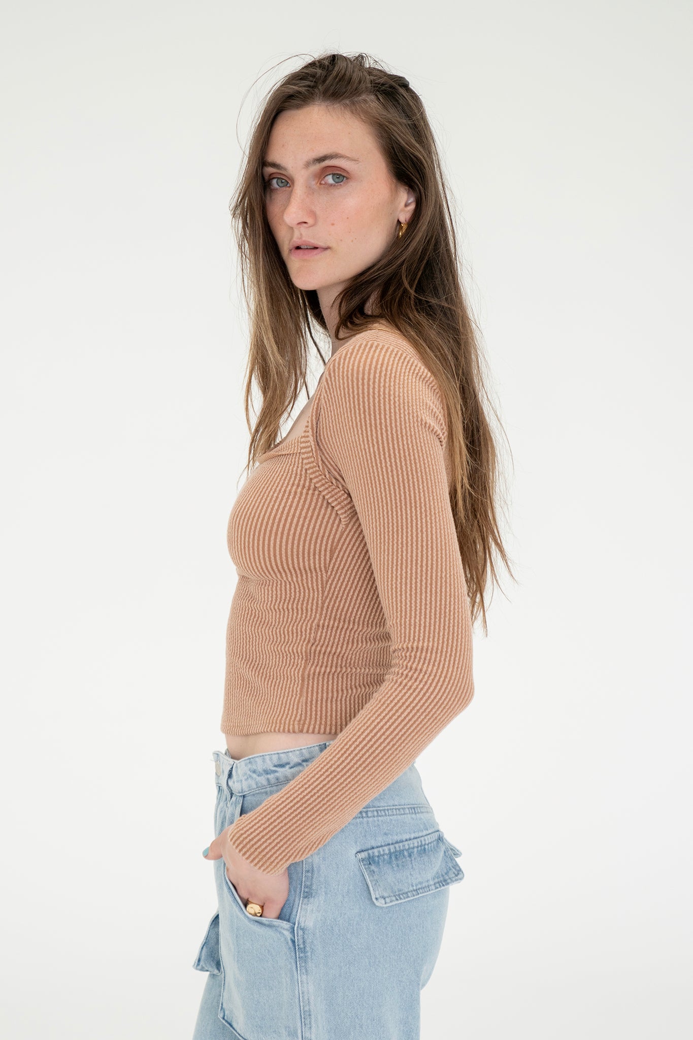 Ribbed Long Sleeve Top