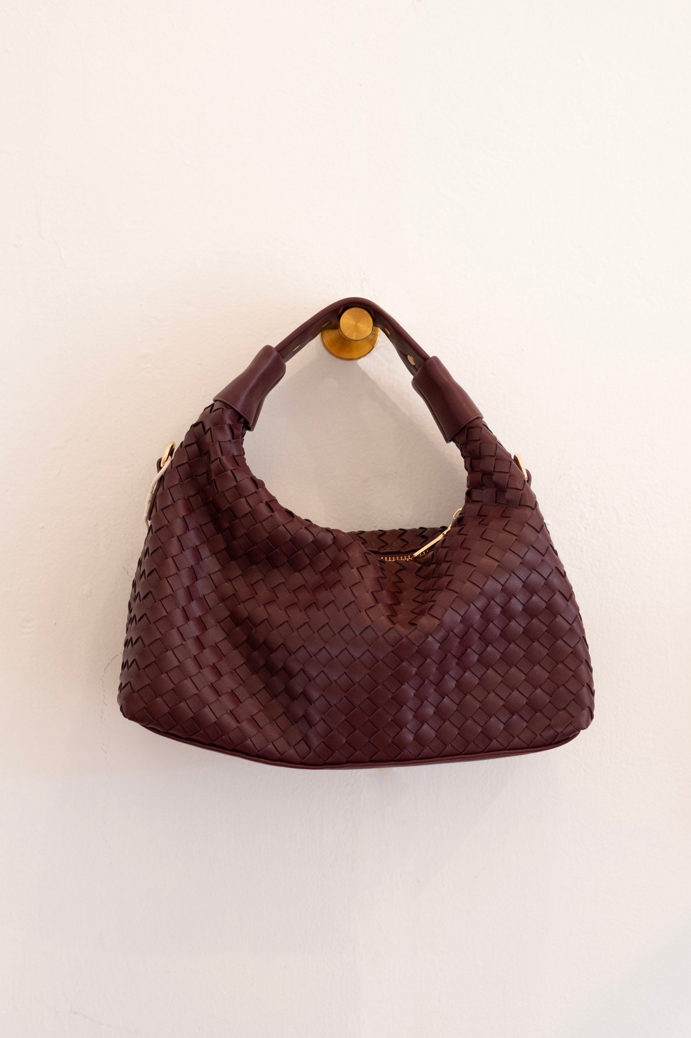 Ripley Woven Crossbody in Burgundy