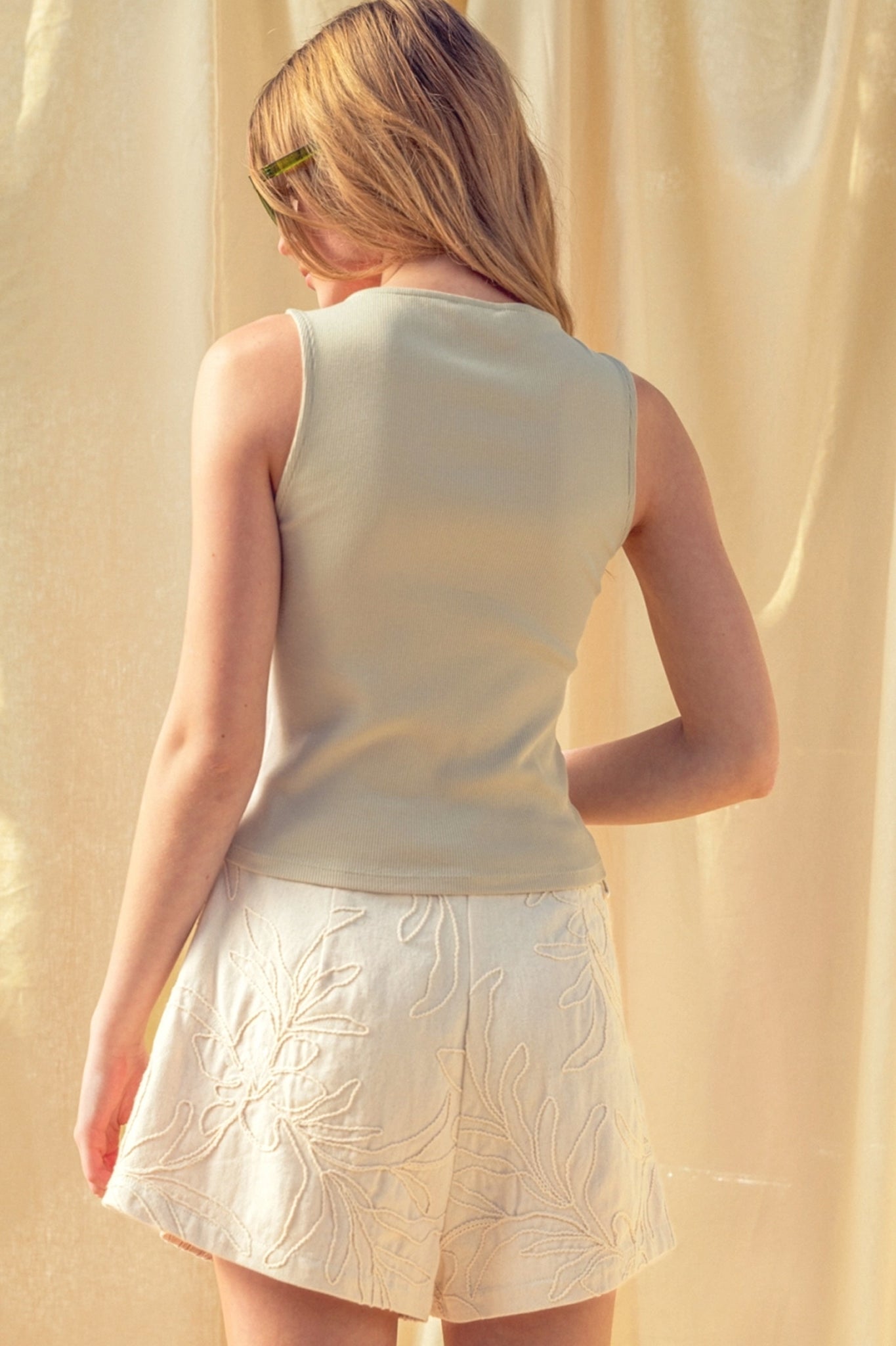 Sea Glass Ribbed Tank Top