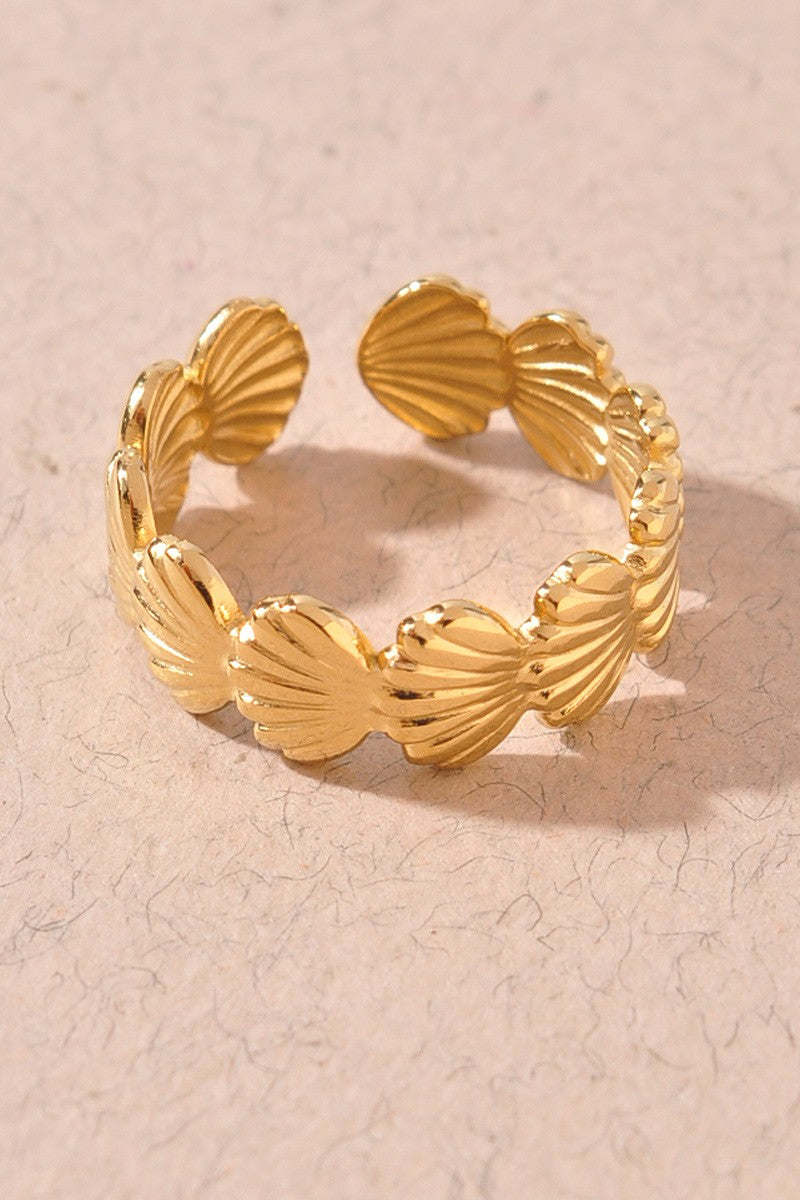 Sea Shell Wrap Open Ring