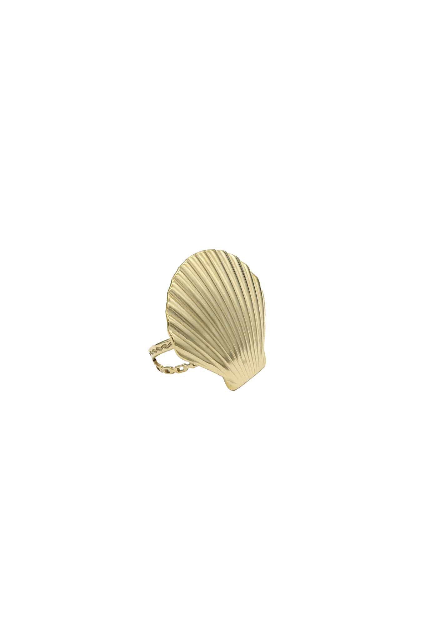 Shell Ring in Gold