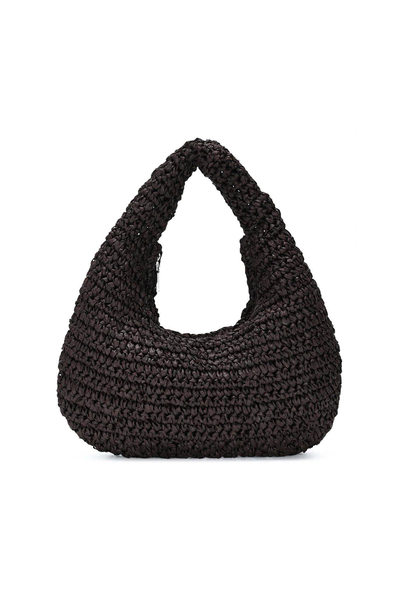 Solea Straw Clutch Bag in Chocolate