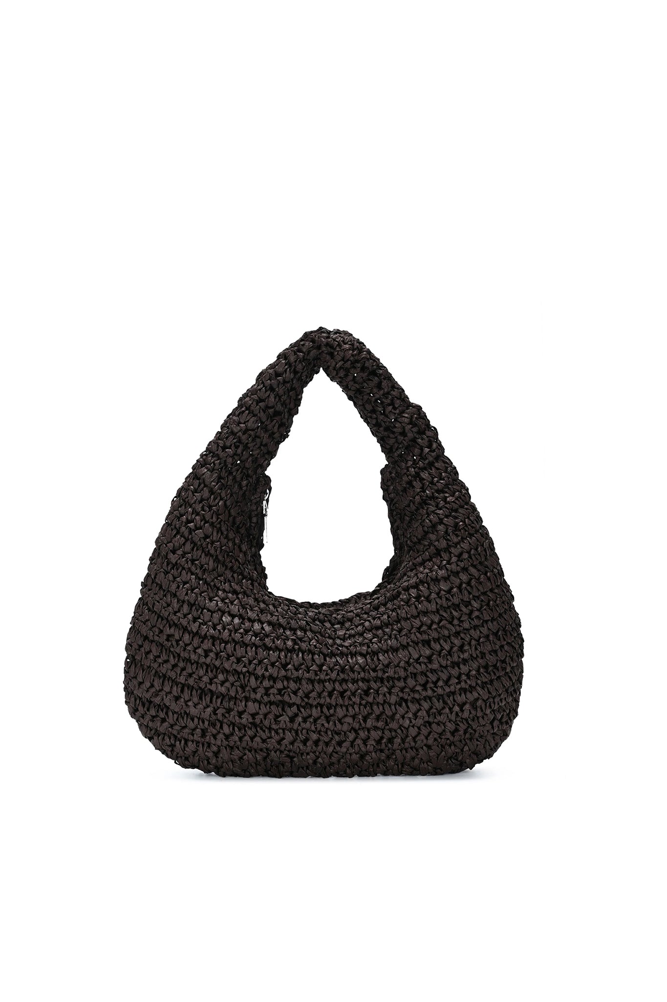 Solea Straw Clutch Bag in Chocolate