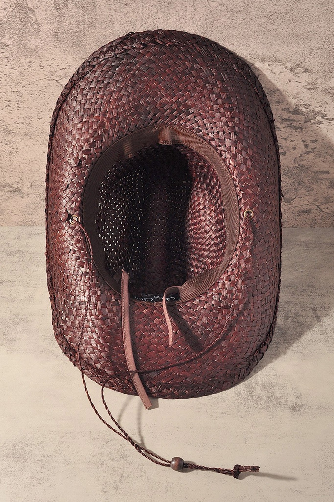 Sundown Raffia Cowboy Hat in Chocolate