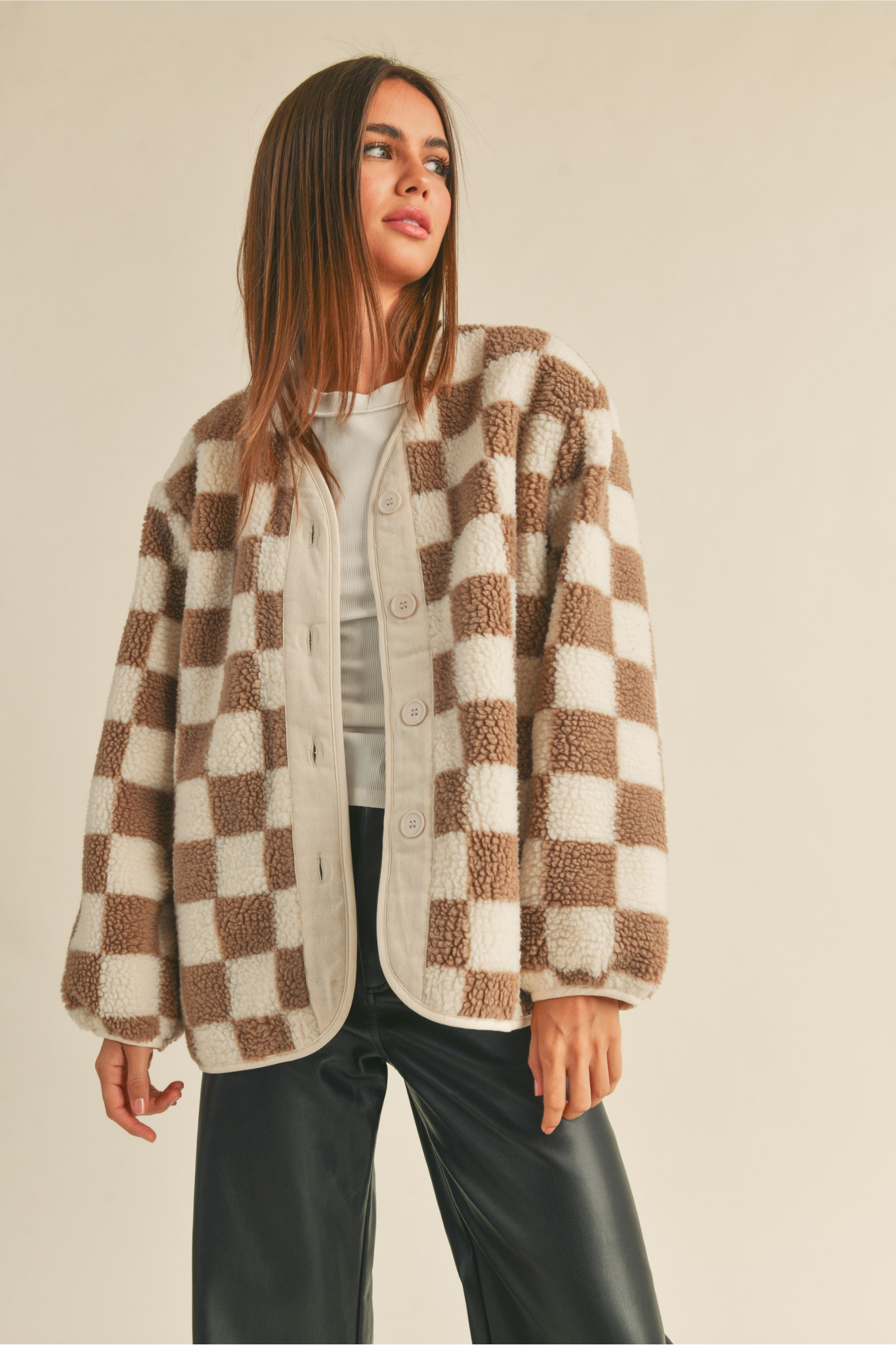 Tecopa Sherpa Jacket in Latte