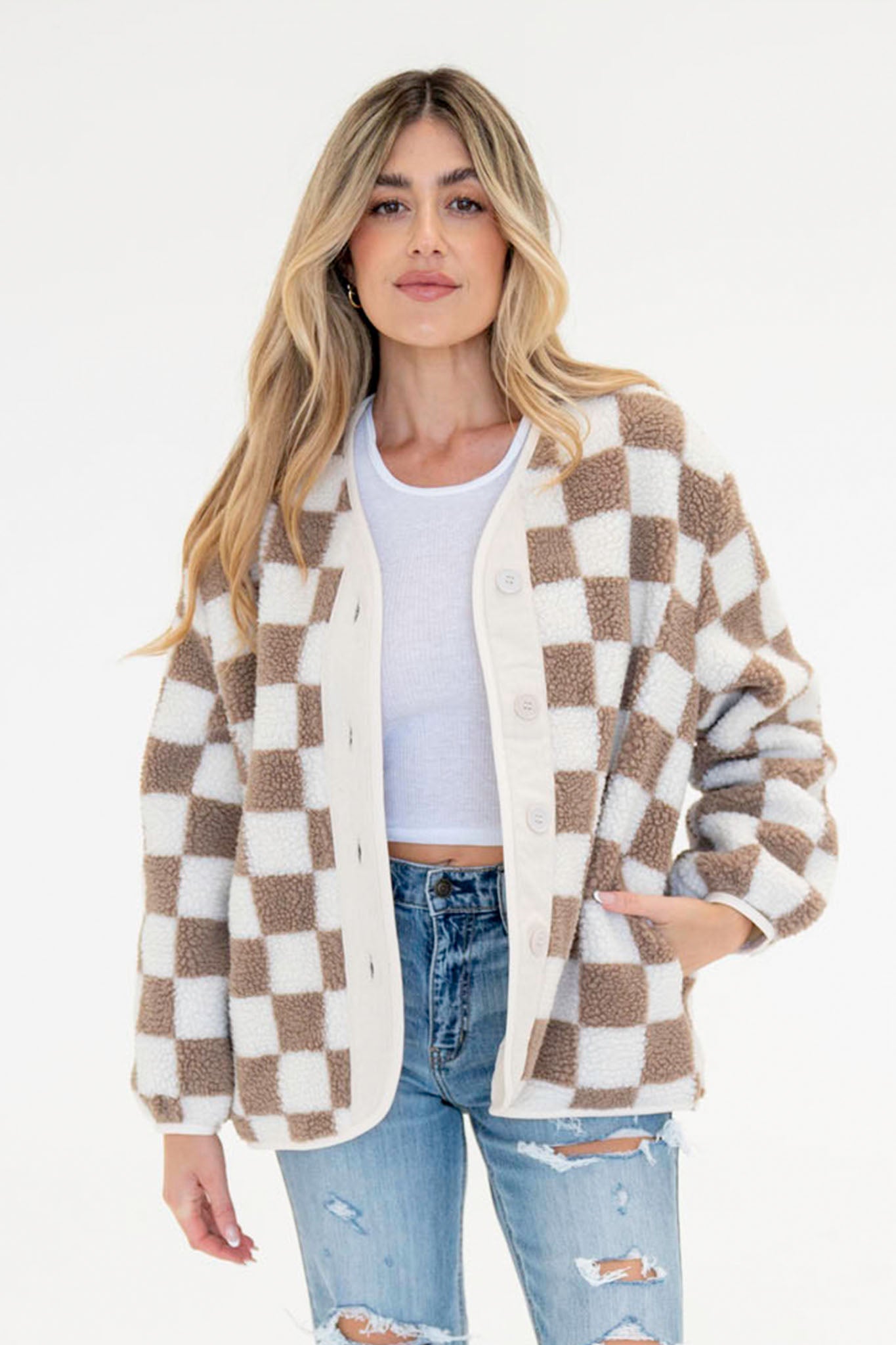 Tecopa Sherpa Jacket in Latte