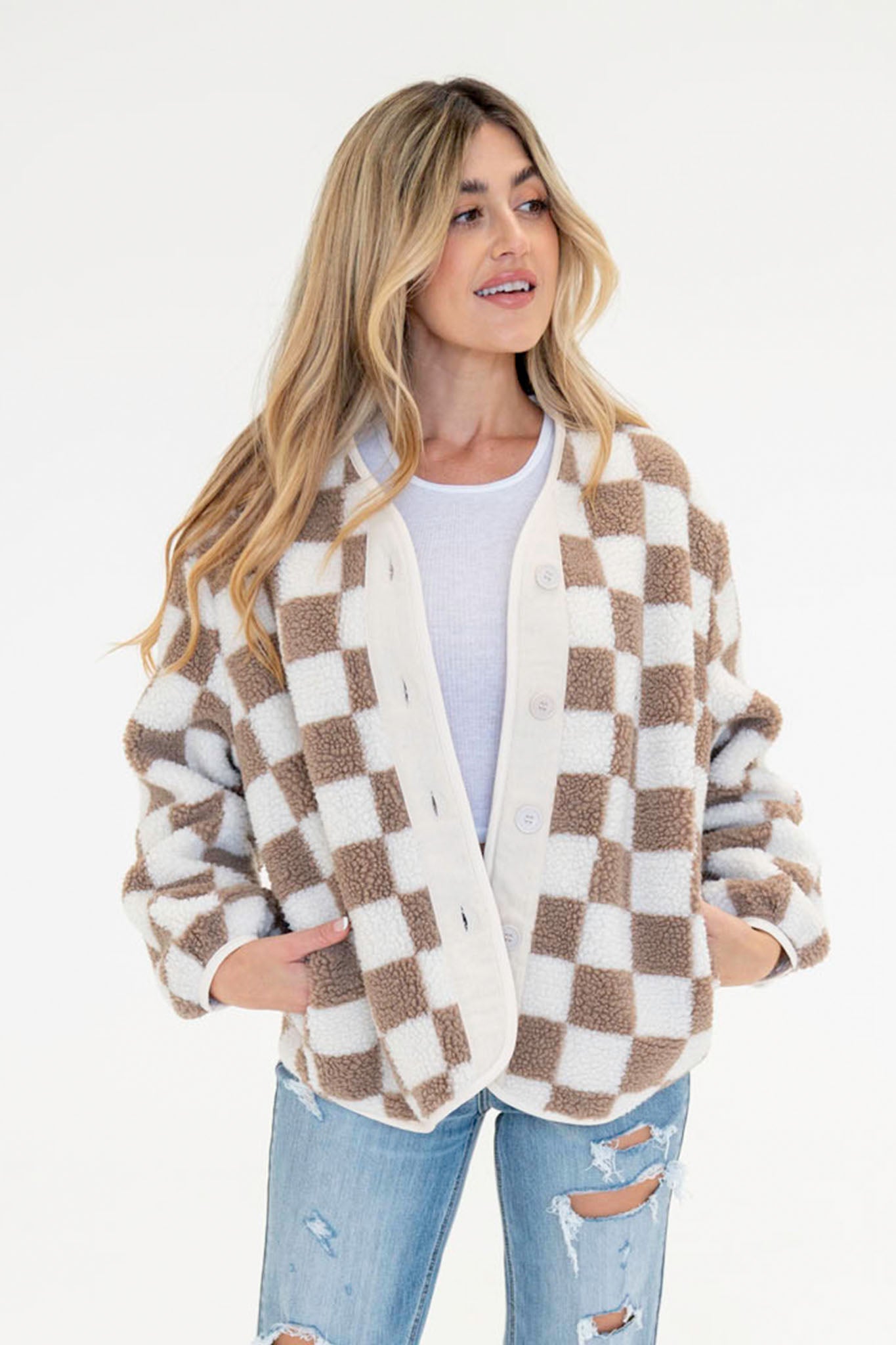 Tecopa Sherpa Jacket in Latte