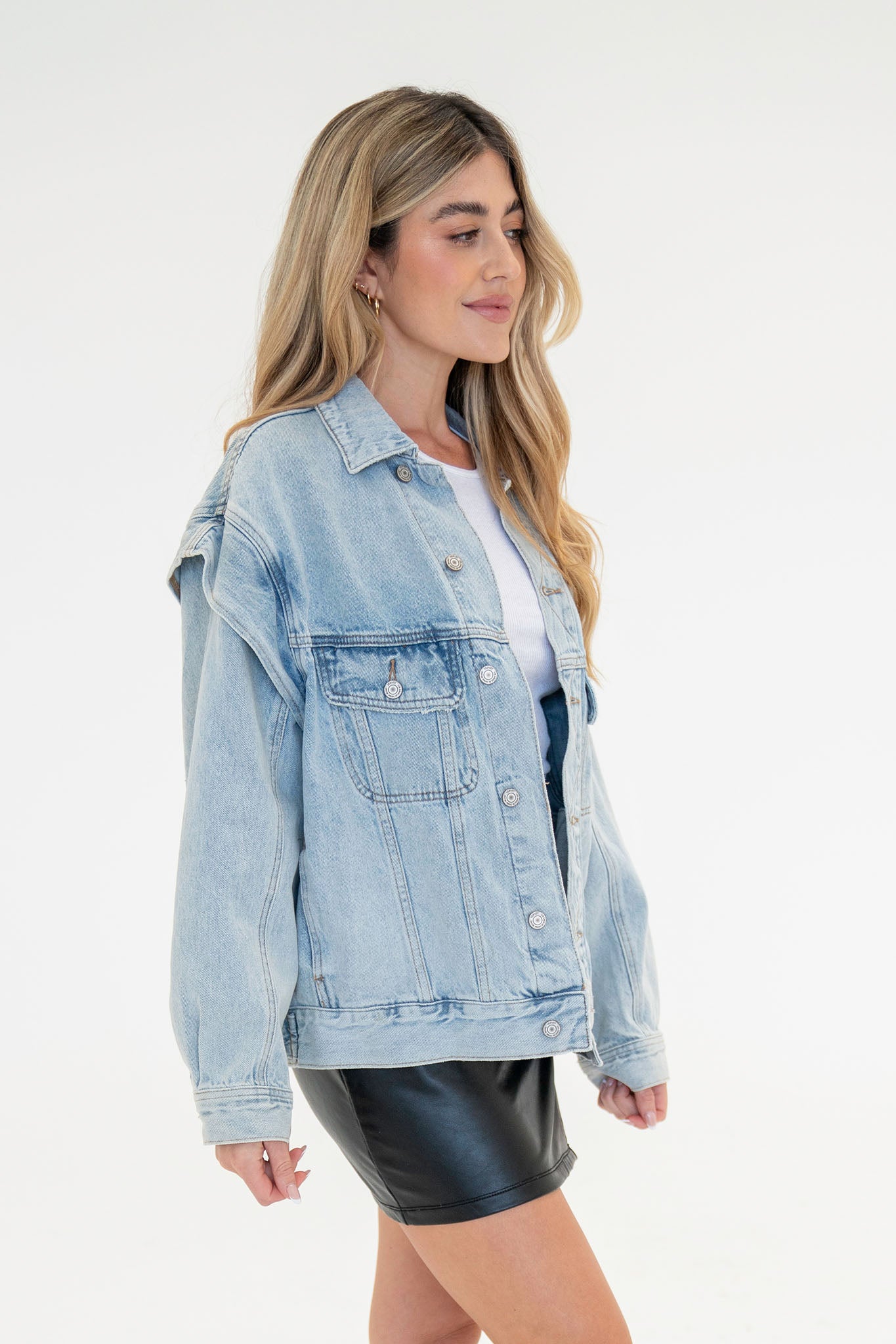 View 4 of Vervet Denim Jacket, a Outerwear from Larrea Cove. Detail: .