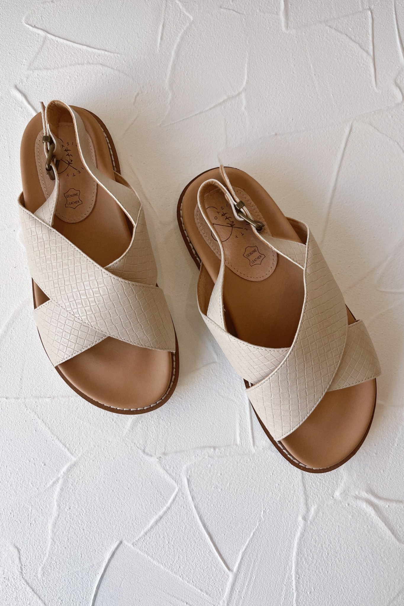 View 2 of Oasis Society Andie Strappy Sandal, a Shoes from Larrea Cove. Detail: .