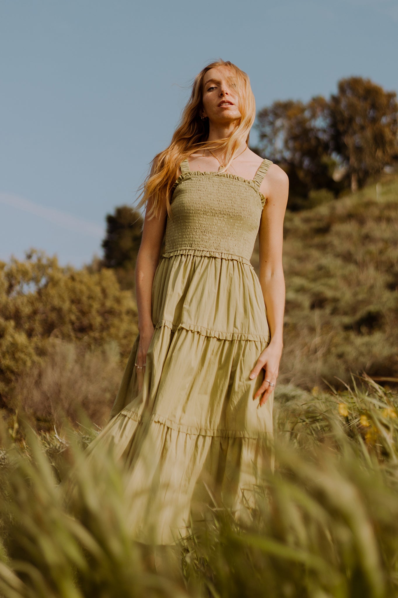 Anise Tiered Midi Dress