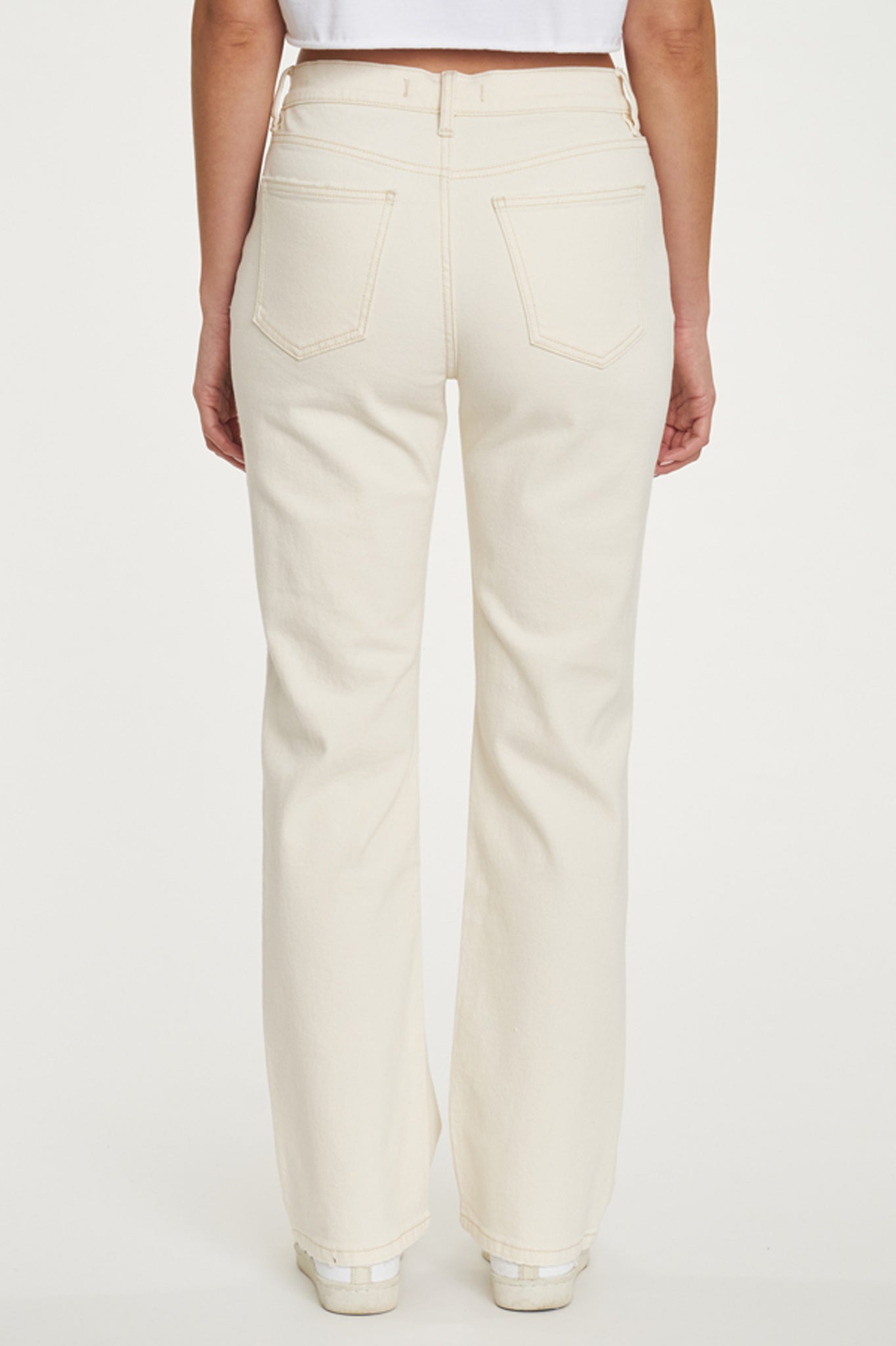 Eunina Codi Dad Jeans in Super Moon, featuring a light blue denim color and relaxed fit, displayed with sunglasses. Promotional tags include sale and coupon for October 2023.