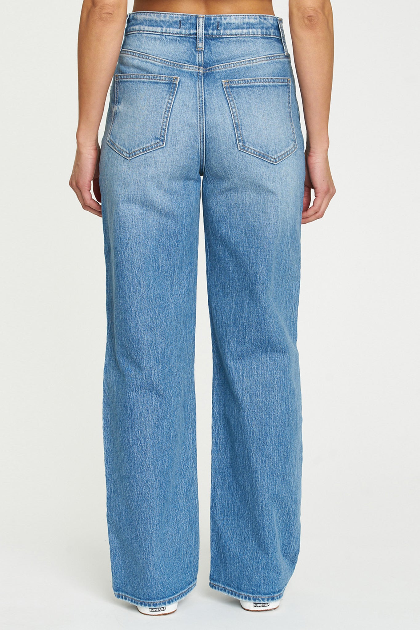 Eunina Ryder baggy jeans in smoke tree, offering a relaxed coastal vibe from Larrea Cove's new arrivals collection