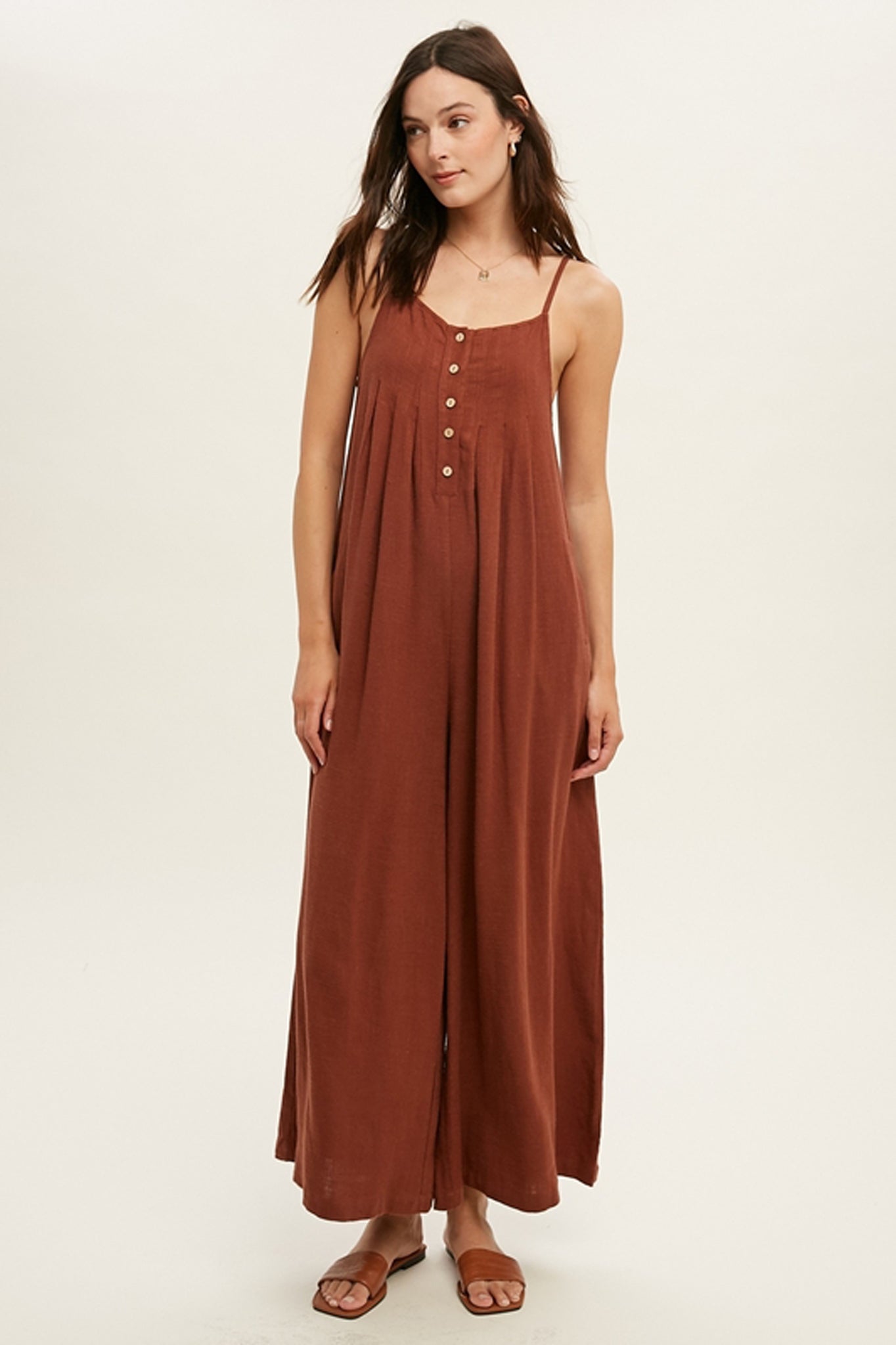 View 4 of Marudeva Wide Leg Jumpsuit, a Jumpsuits from Larrea Cove. Detail: .
