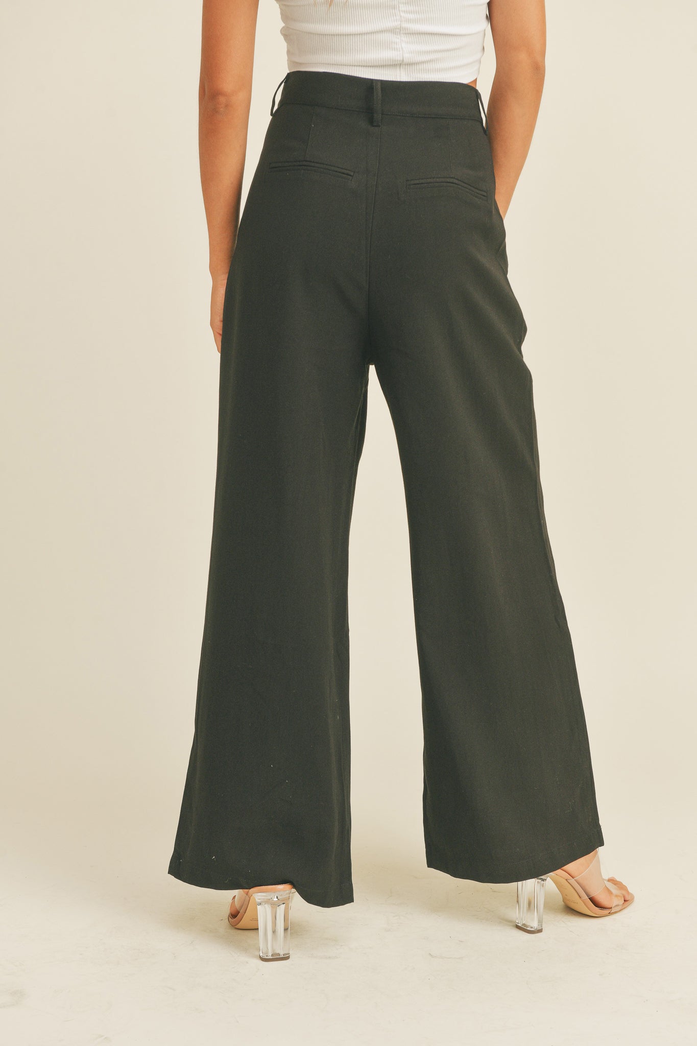 View 3 of Arid Trousers in Black, a Pants from Larrea Cove. Detail: .