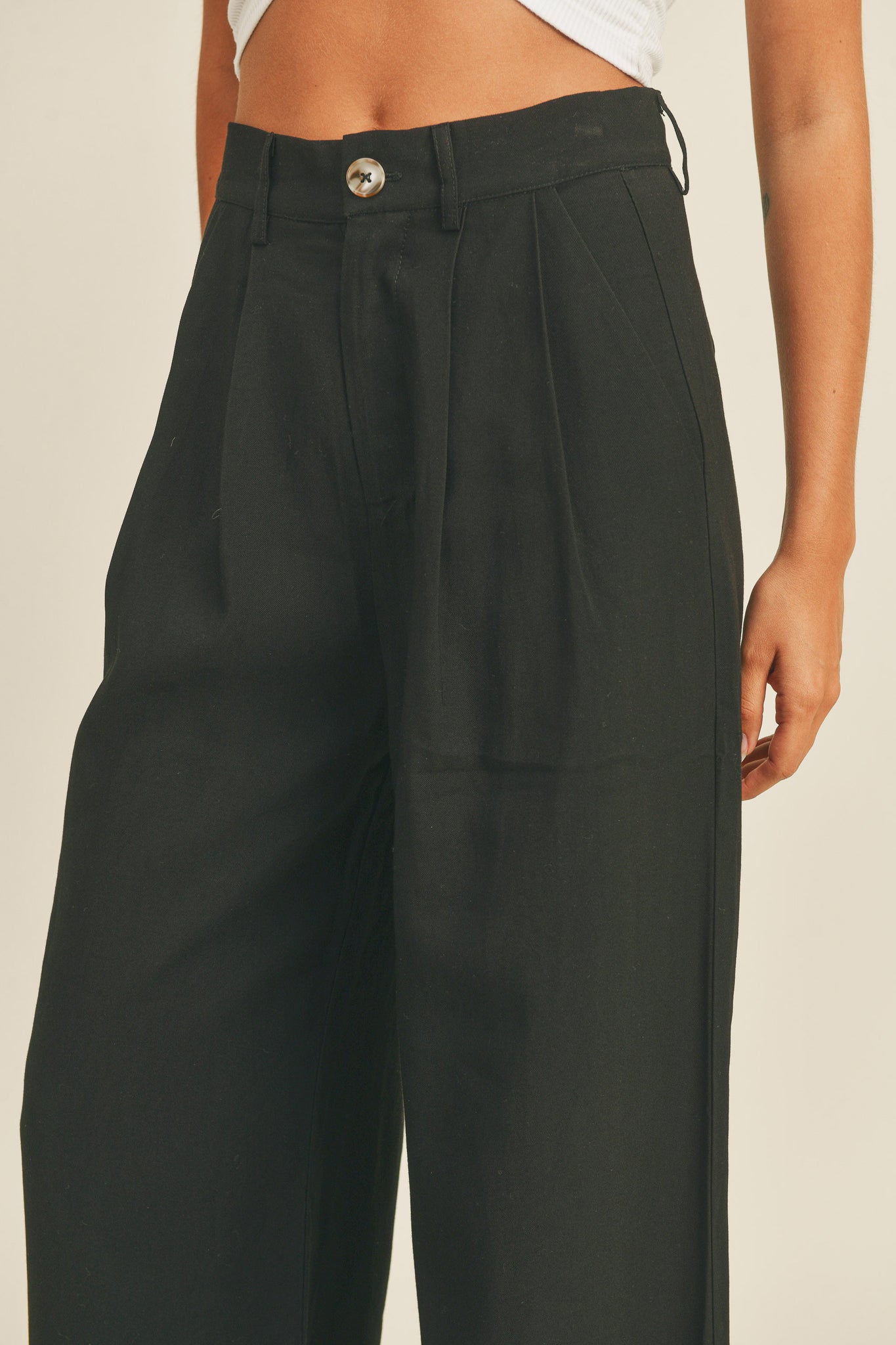 View 4 of Arid Trousers in Black, a Pants from Larrea Cove. Detail: .