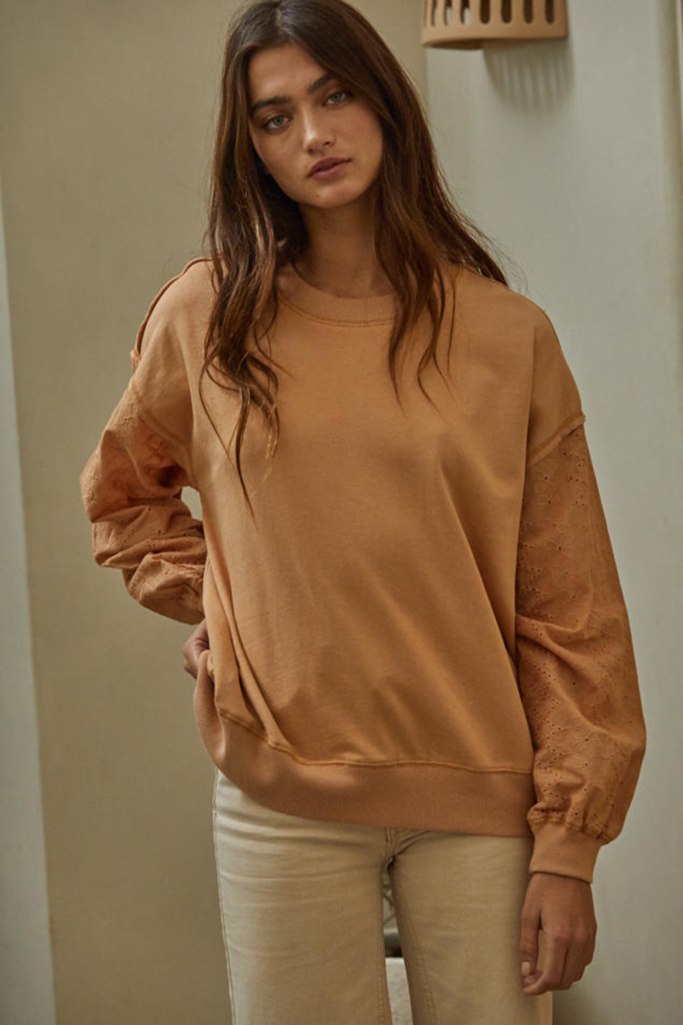 View 5 of Sunrise Dew Sweater, a Sweaters from Larrea Cove. Detail: .
