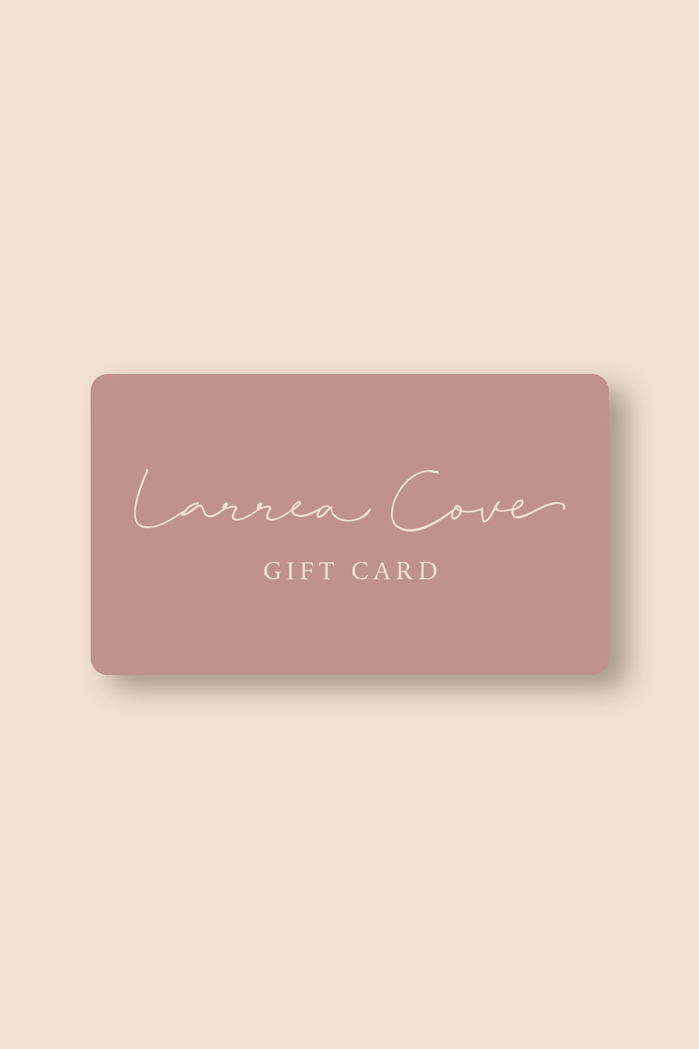 Larrea Cove E-Gift Card, perfect for new arrivals in boho coastal fashion, offering freedom of choice and style.