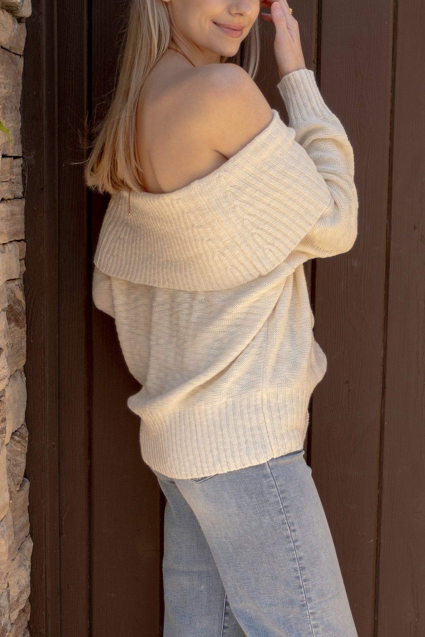 Off The Shoulder Sweater Top