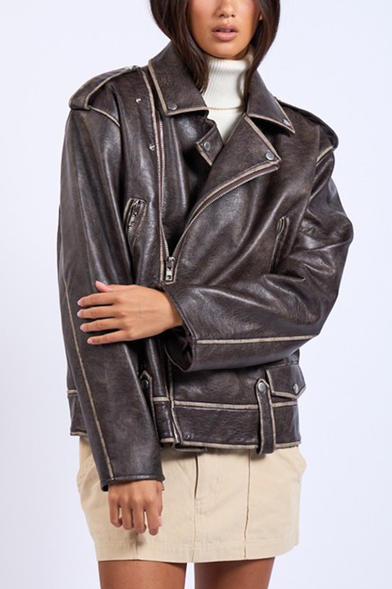 Oversized Moto Jacket
