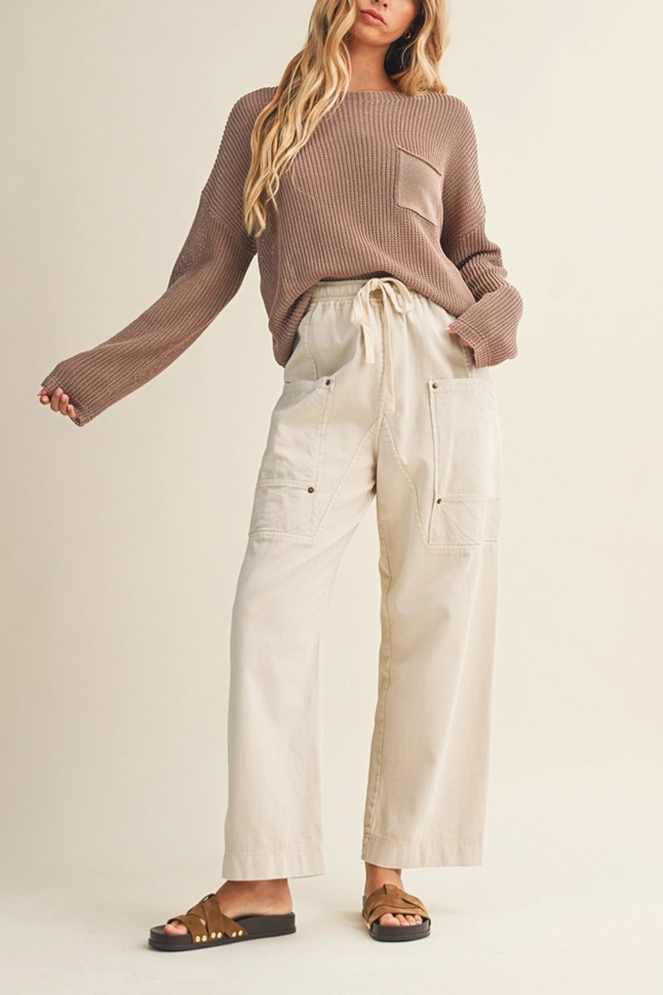 Side Pocket Wide Leg Pants