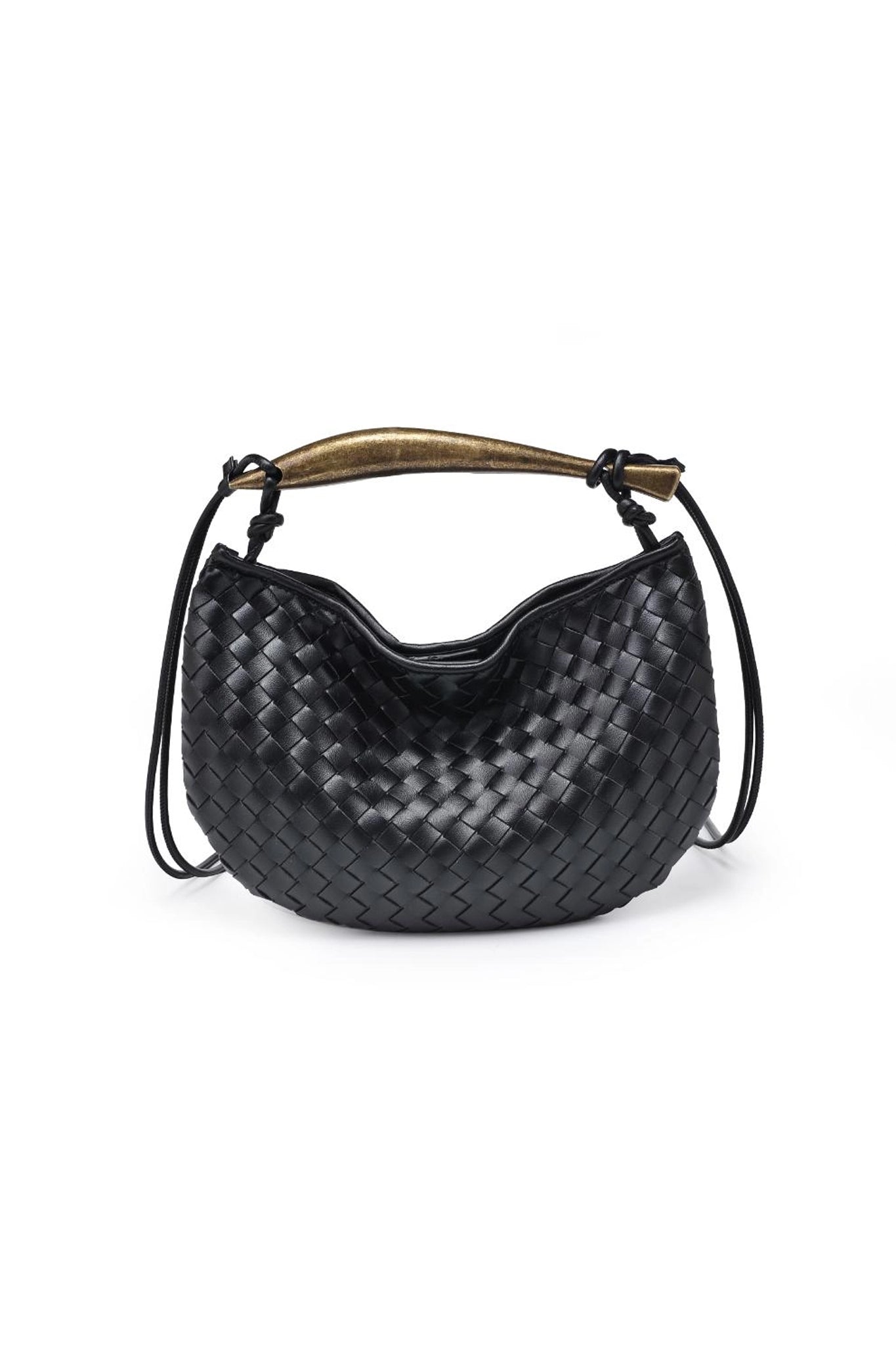 Uma Woven Crossbody in Black