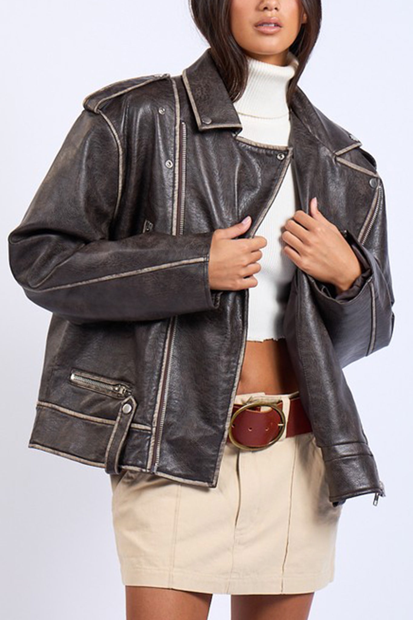 Oversized Moto Jacket