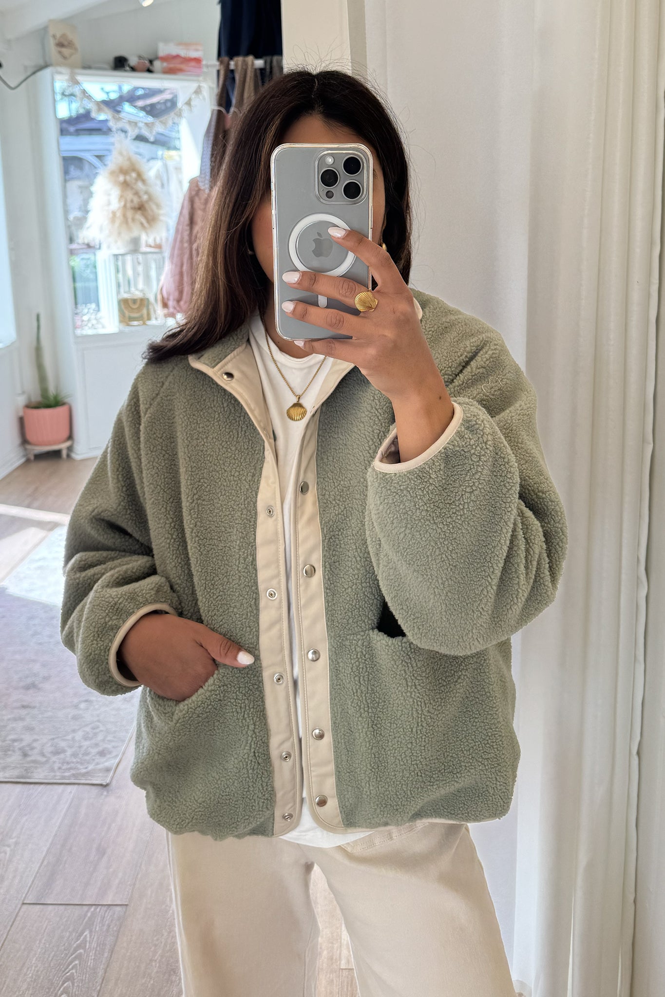 Reversible Two Toned Sherpa Jacket