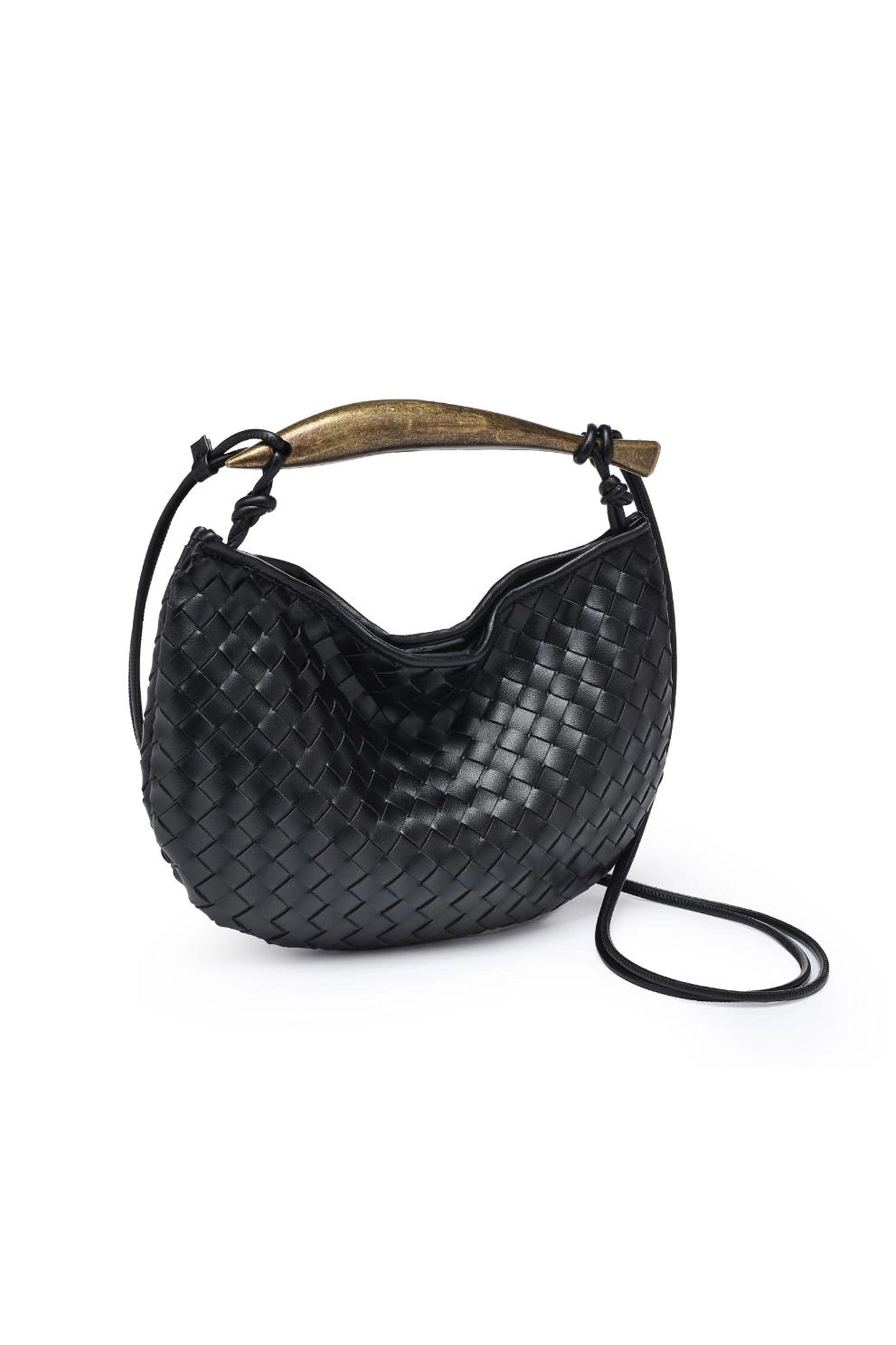 Uma Woven Crossbody in Black