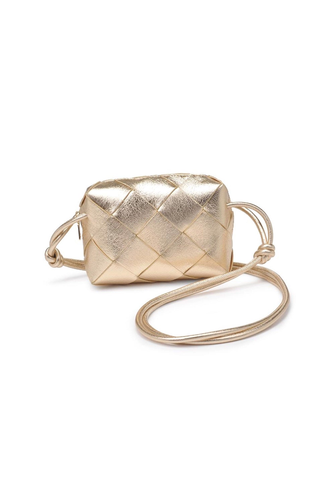 Kennedy Woven Crossbody in Gold