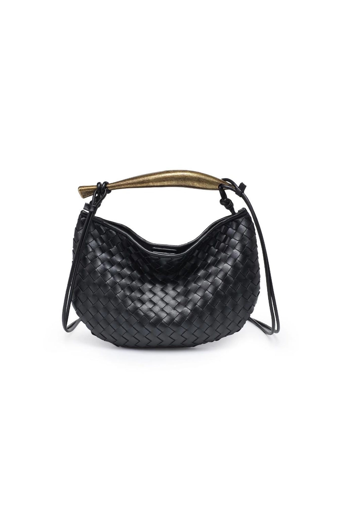 Uma Woven Crossbody in Black