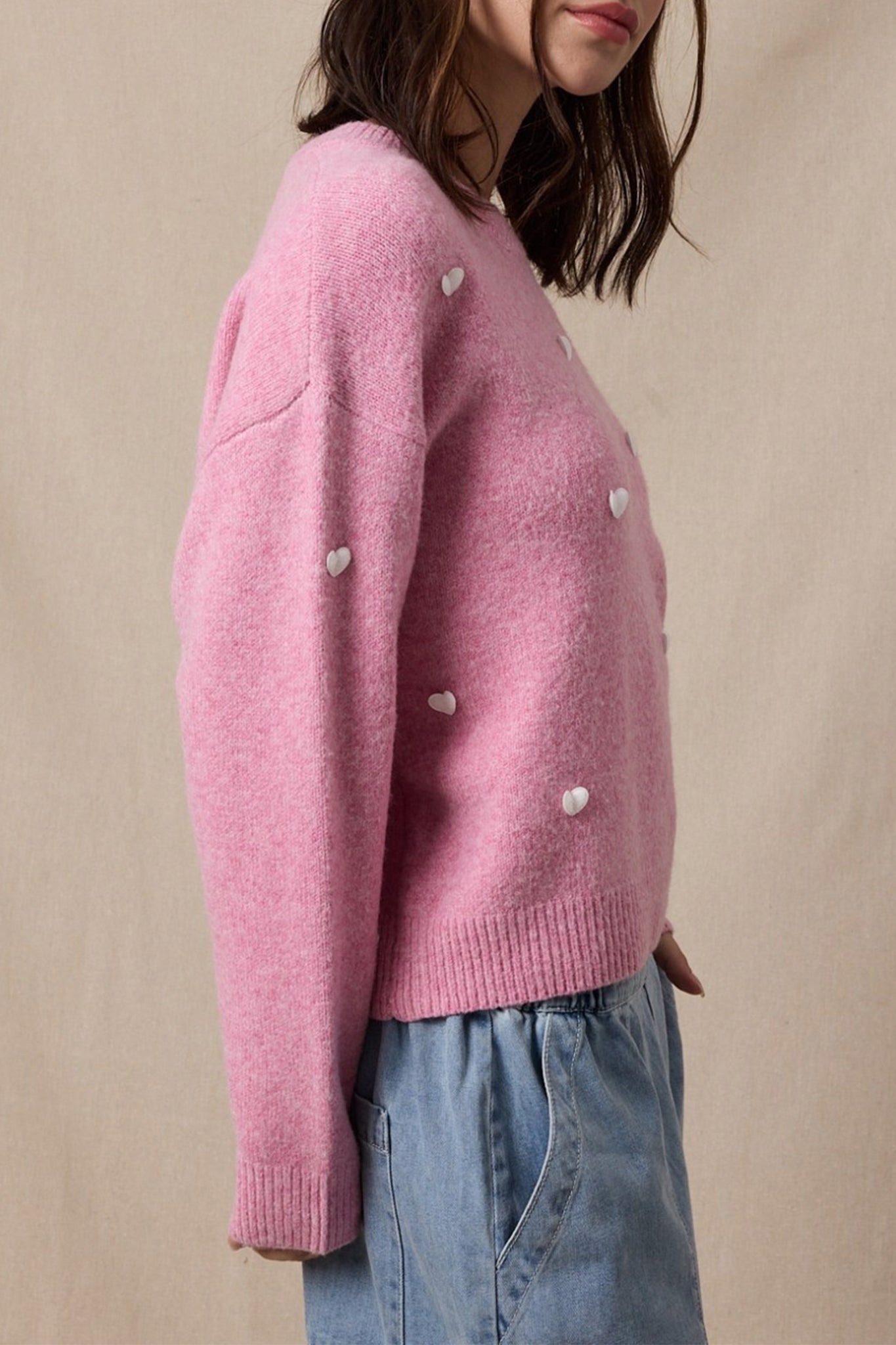 Sweetheart Brushed Knit Sweater