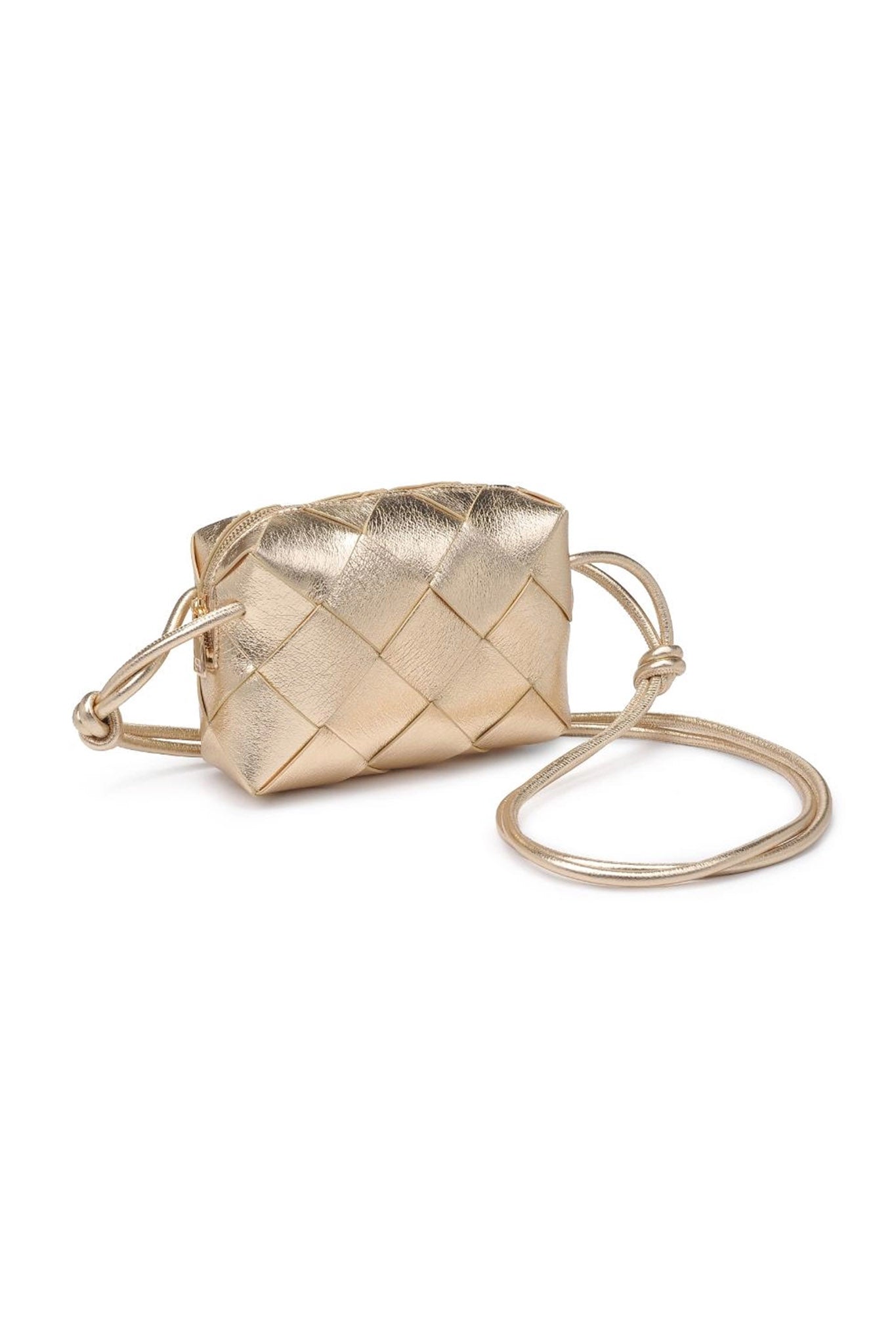 Kennedy Woven Crossbody in Gold