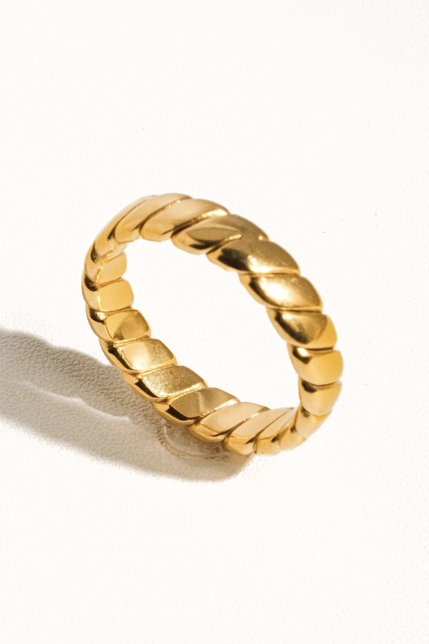 Golden Braid Stack Ring