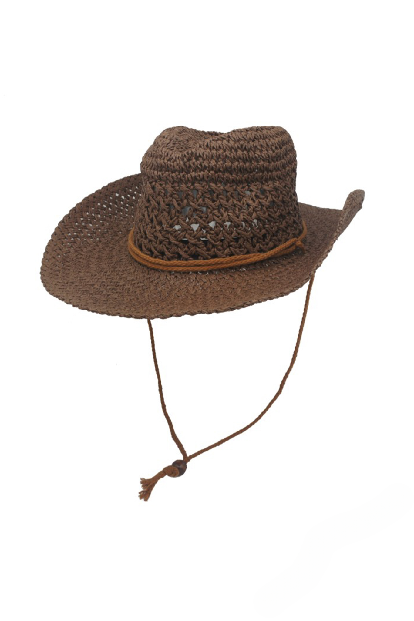 View 4 of Brown Cowboy Hat, a Hats from Larrea Cove. Detail: .