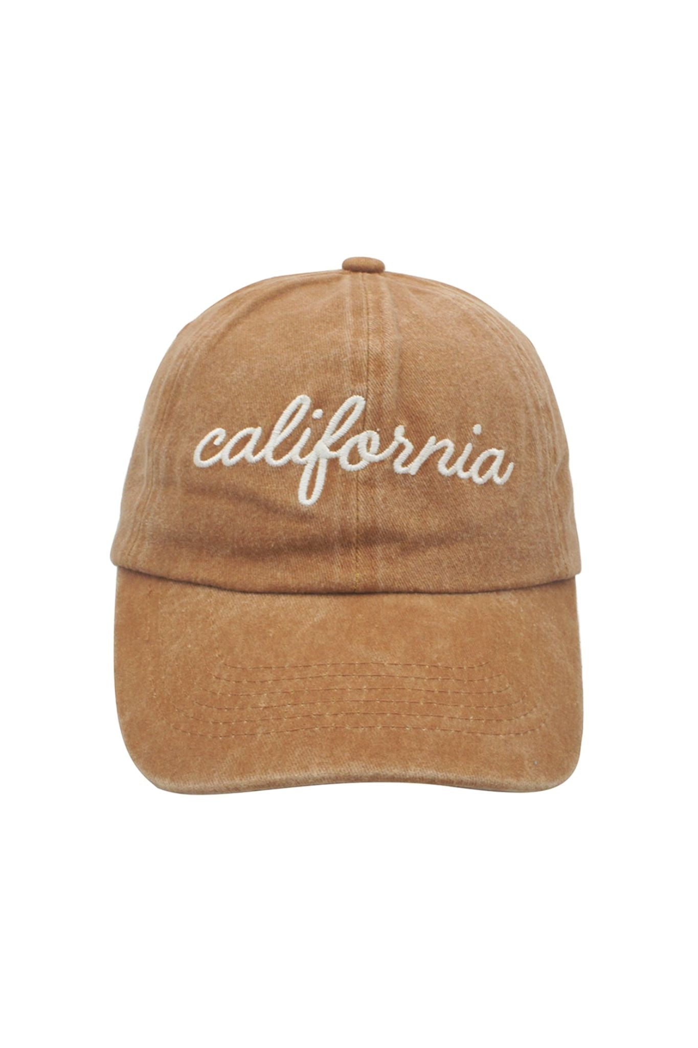 California Baseball Hat in Cognac