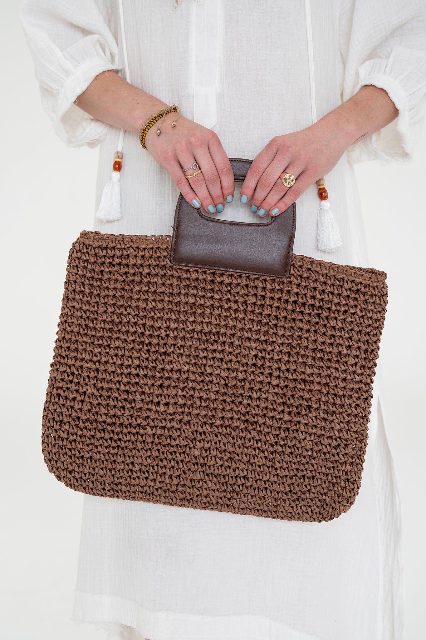 Clemence Tote Bag in Brown