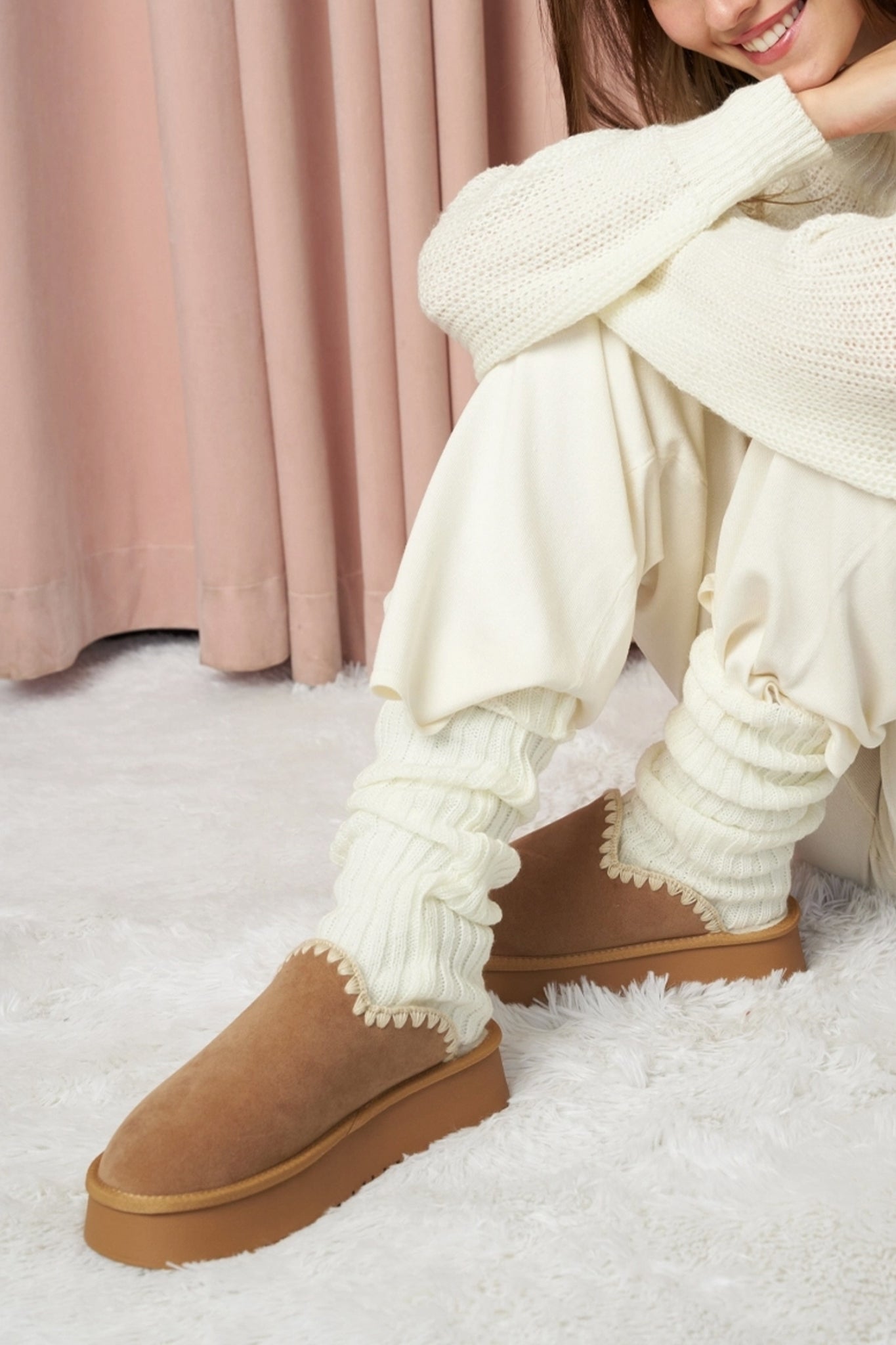 Sierra Cozy Stitch Mules
