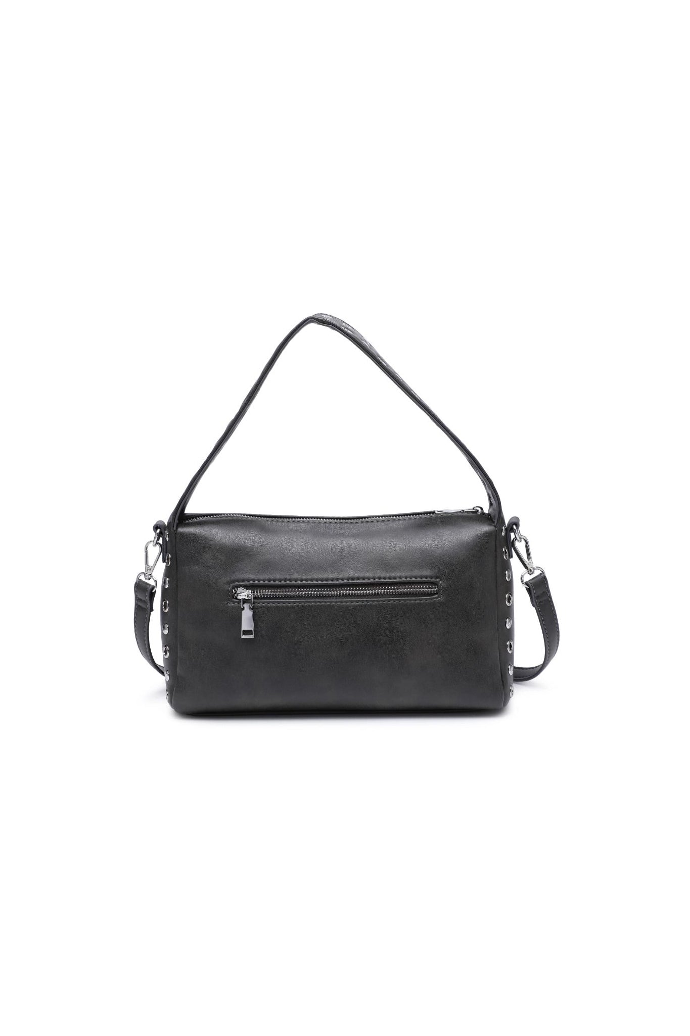 Silver Sands Studded Shoulder Bag in Gunmetal