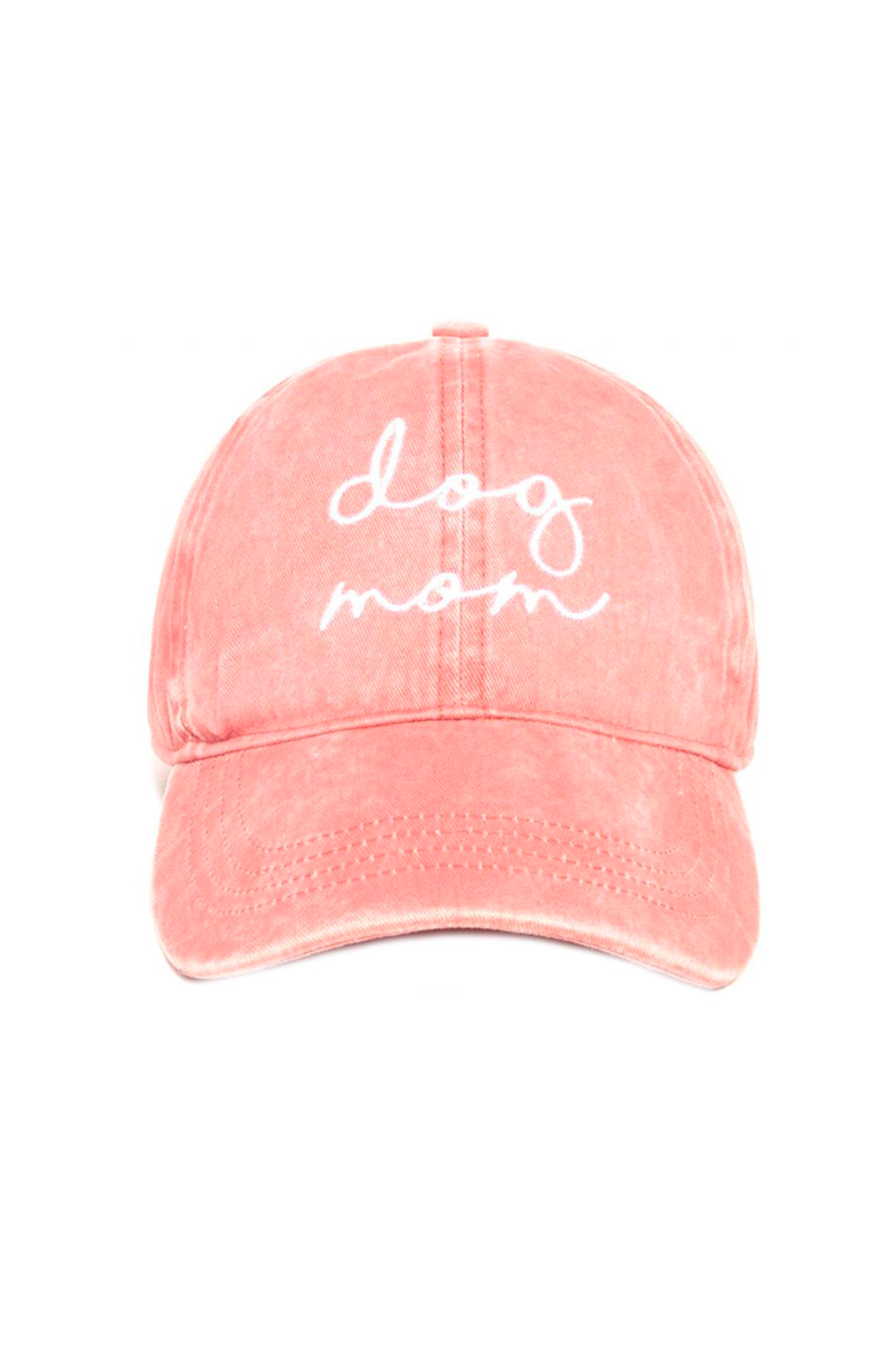 View 1 of Dog Mom Cap in Coral, a Hats from Larrea Cove. Detail: 
Introducing the Dog Mom Cap in Cor...