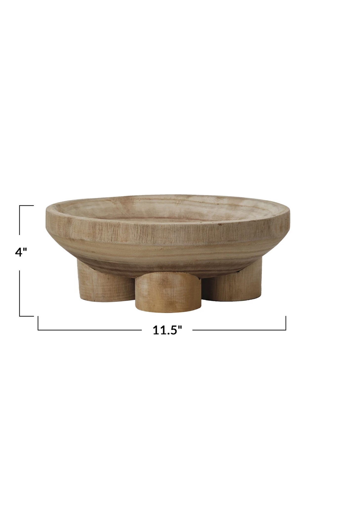 Desert Grove Footed Wood Bowl