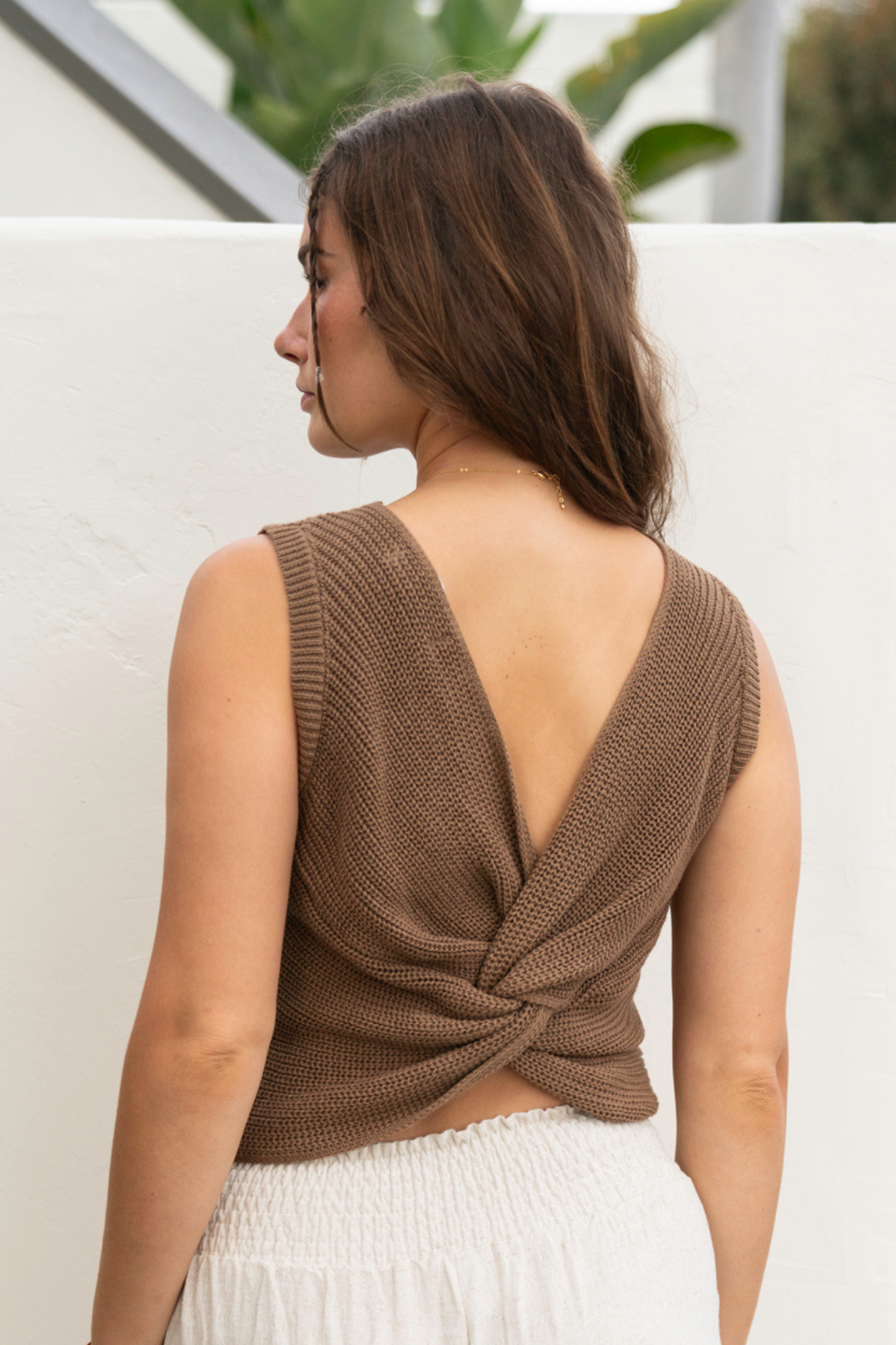 Desert Willow Knit Top in Brown