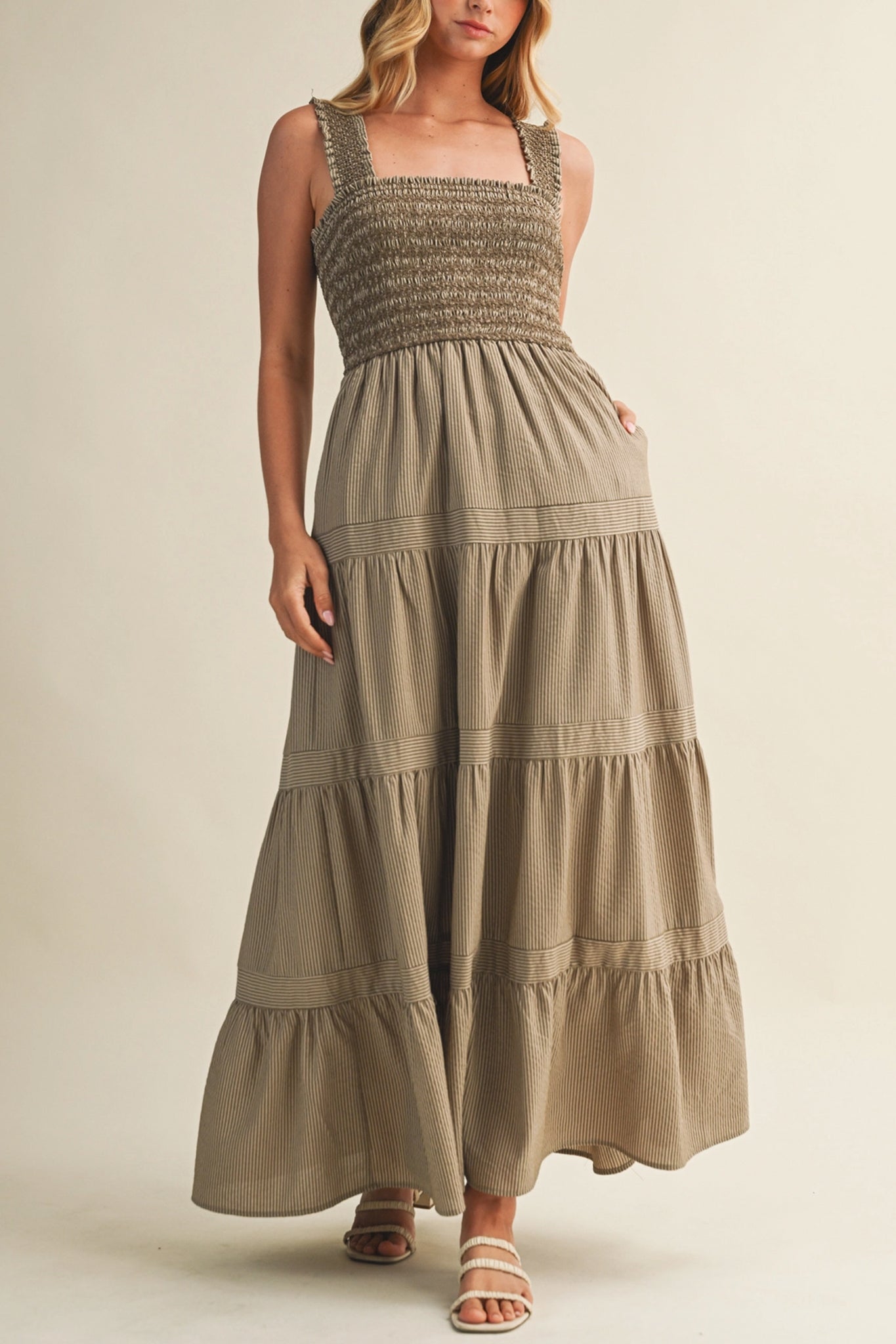 Desert Tide Smocked Maxi Dress