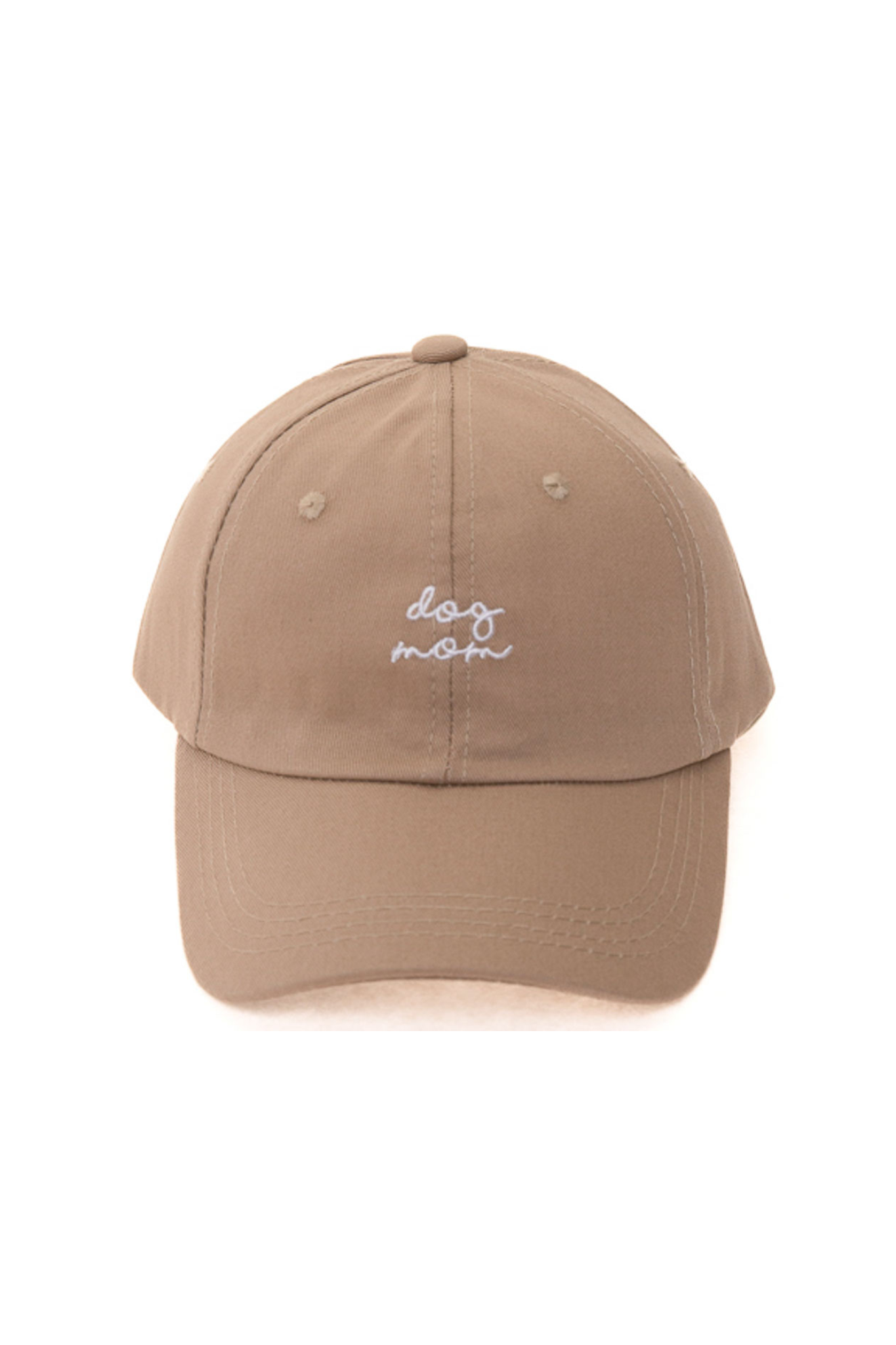 View 4 of Dog Mom Hat in Khaki, a Hats from Larrea Cove. Detail: .