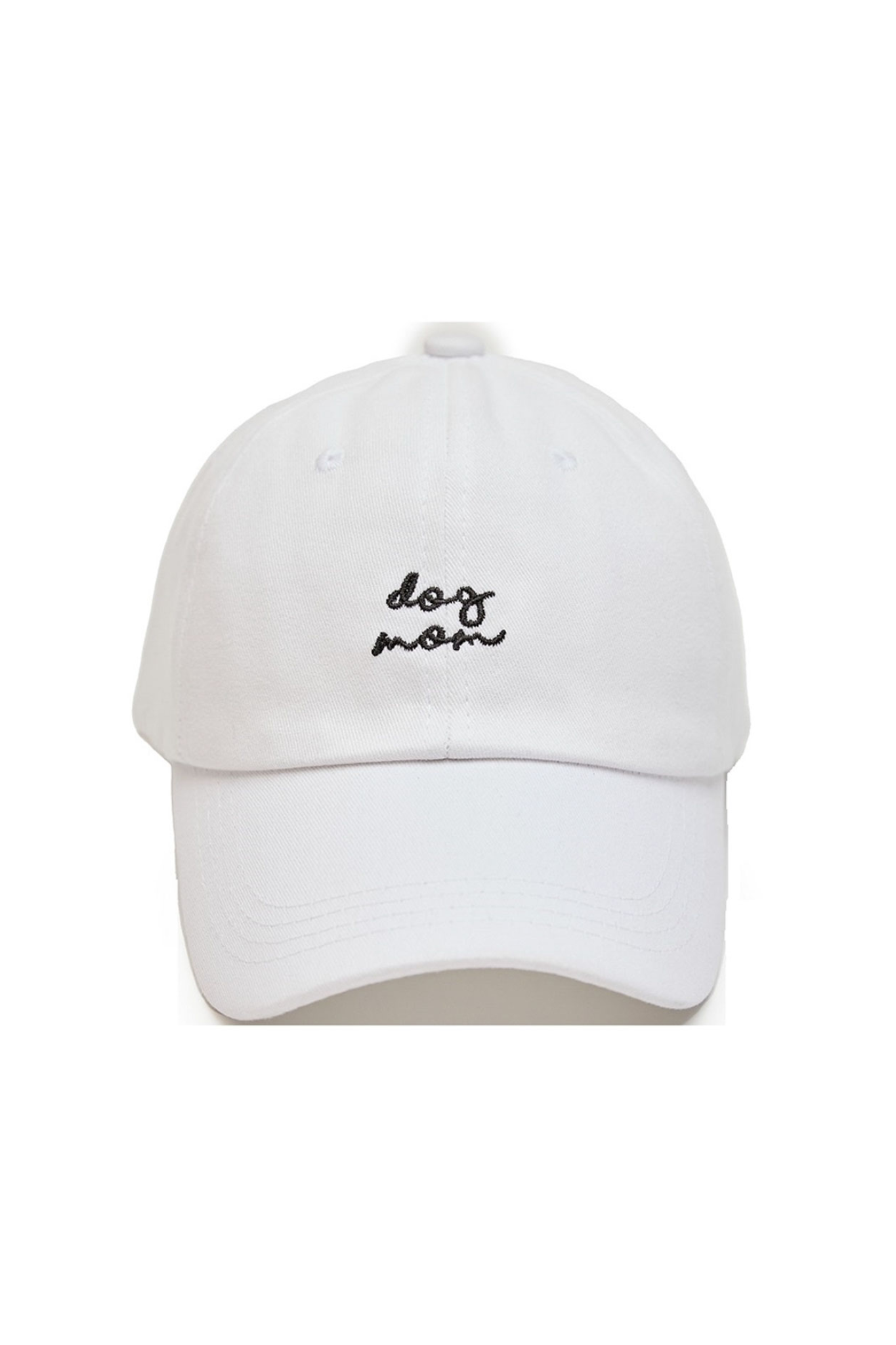 View 3 of Dog Mom Hat in White, a Hats from Larrea Cove. Detail: .