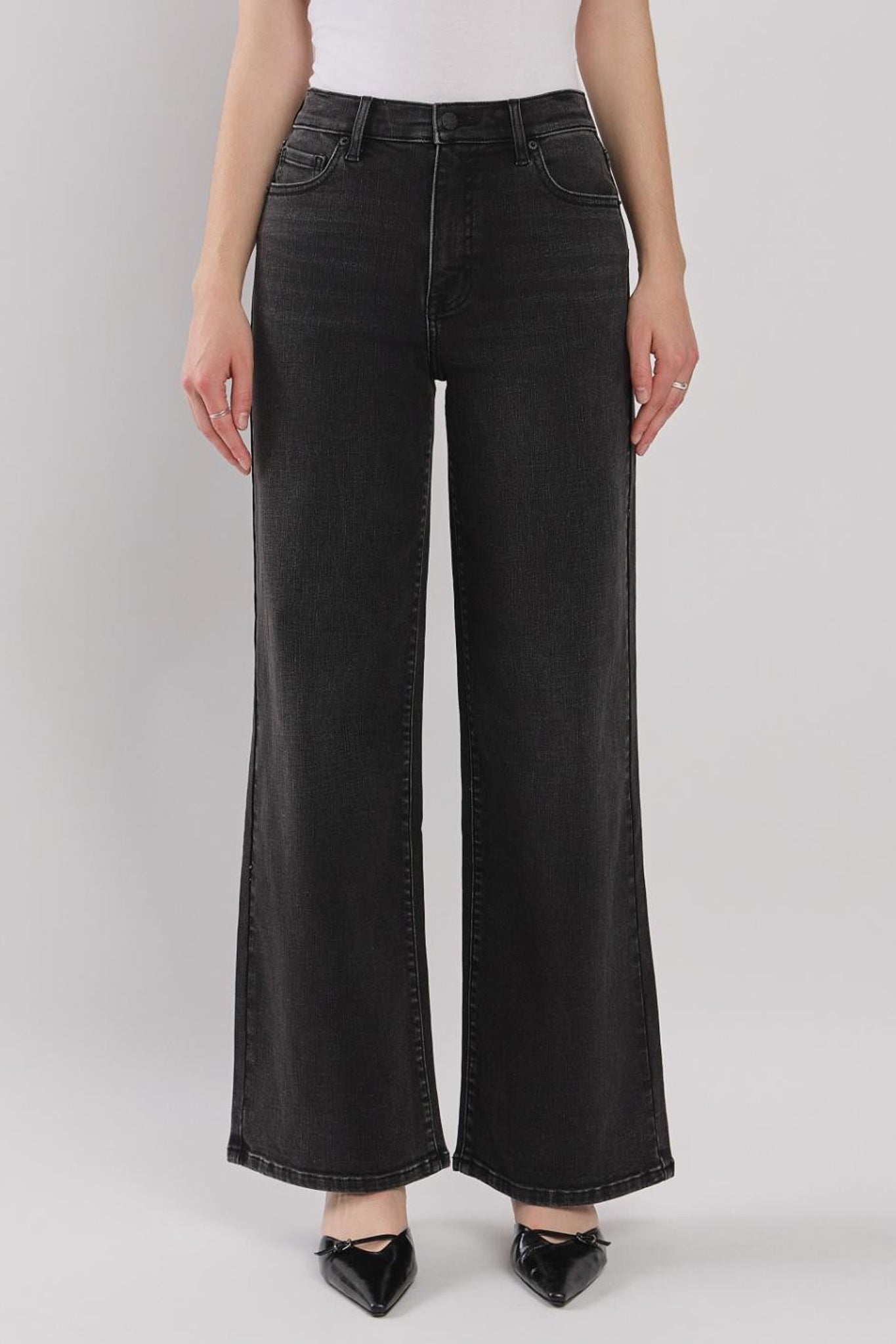 Eunina Joy Wide Leg Jeans in Chromosa