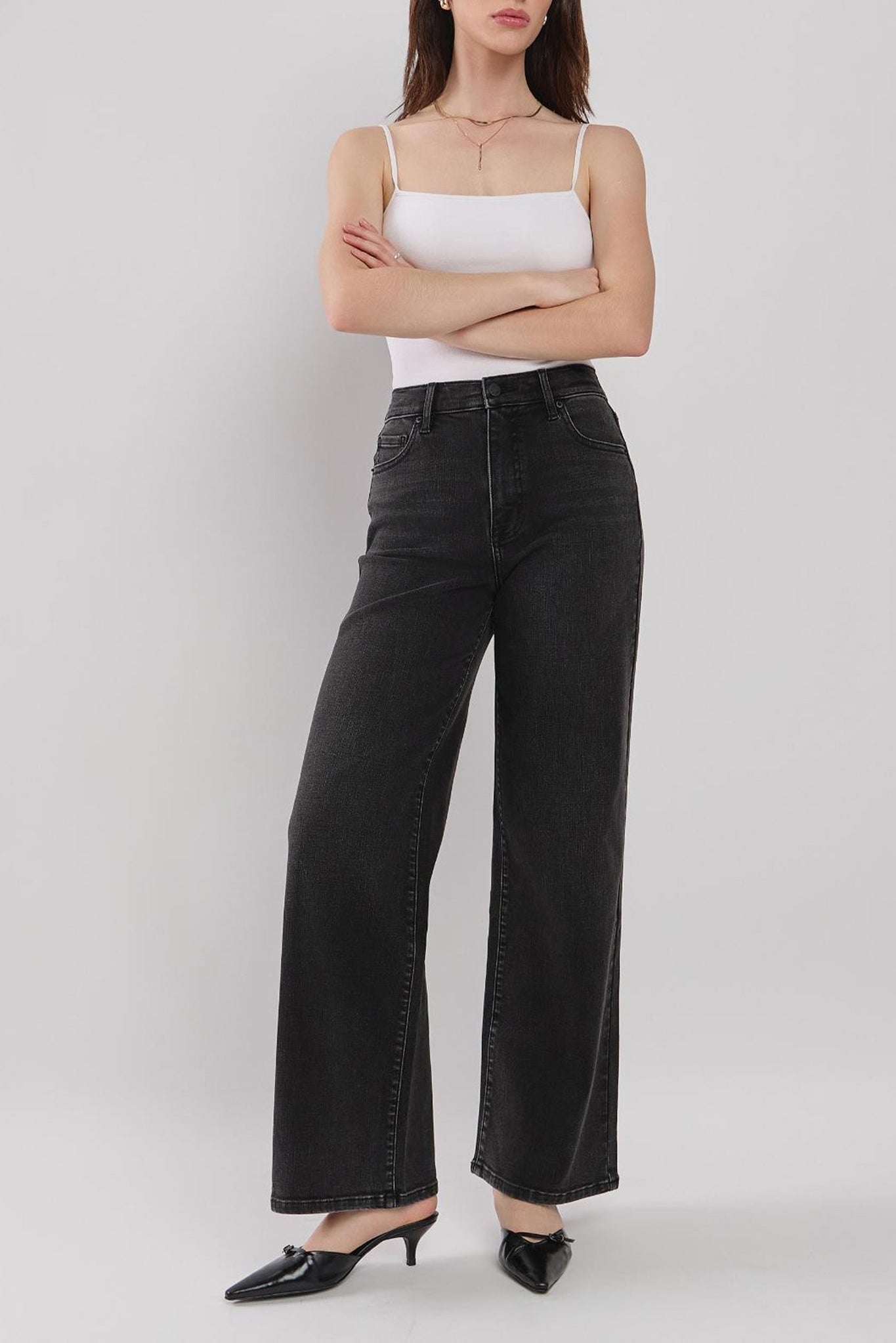 Eunina Joy Wide Leg Jeans in Chromosa