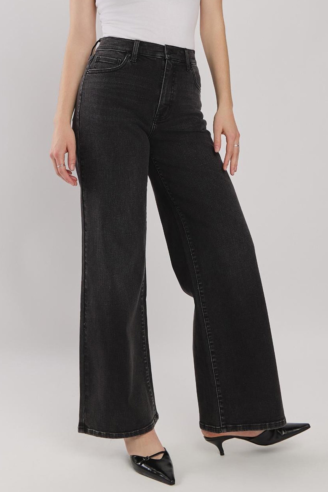 Eunina Joy Wide Leg Jeans in Chromosa