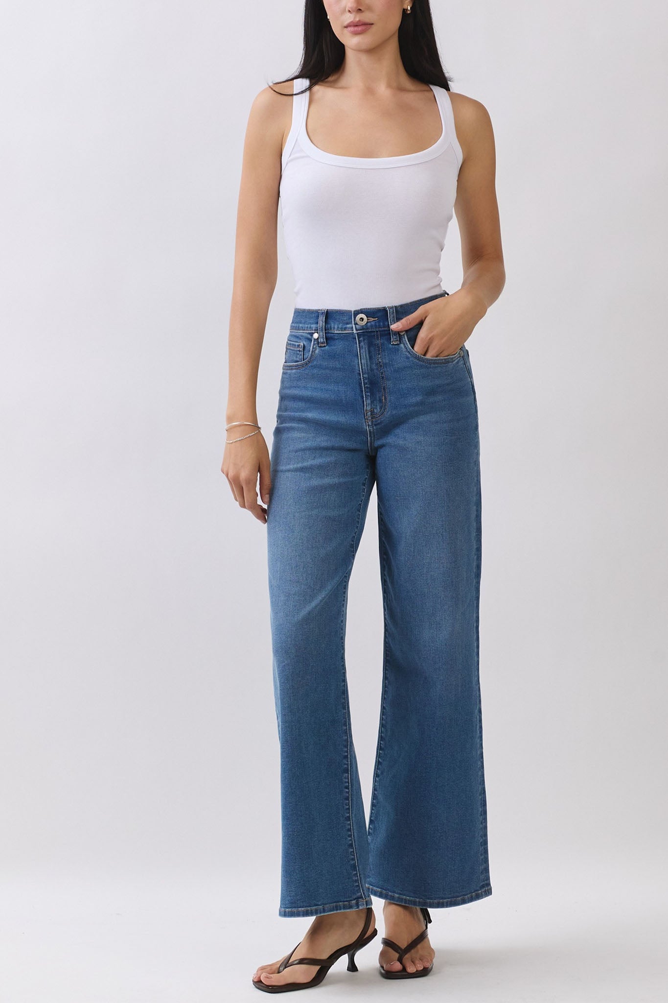 Eunina Dane Wide Leg Jeans in Canyon Blue