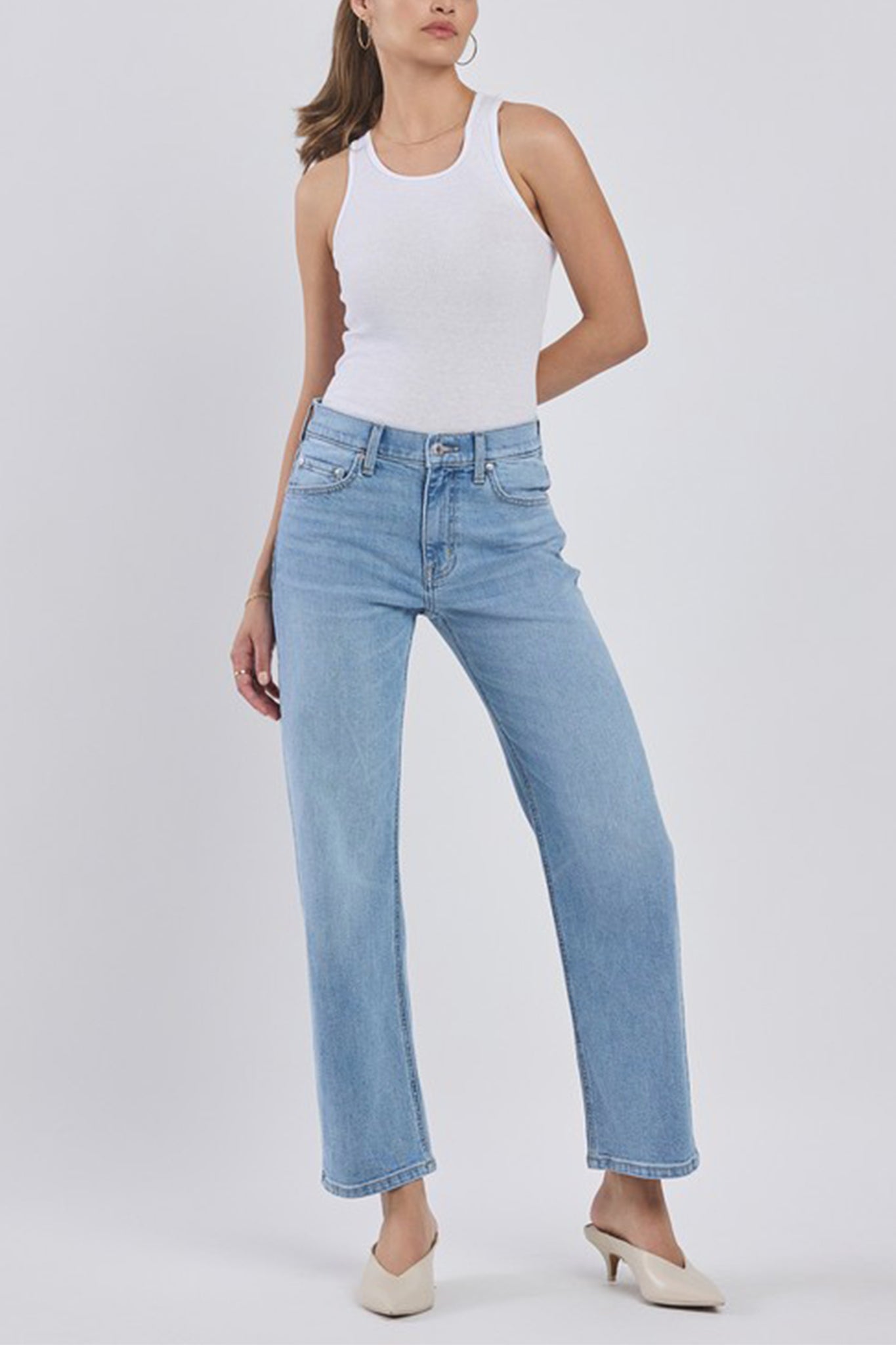 Eunina Danica Bowed Straight Jeans in Kuma