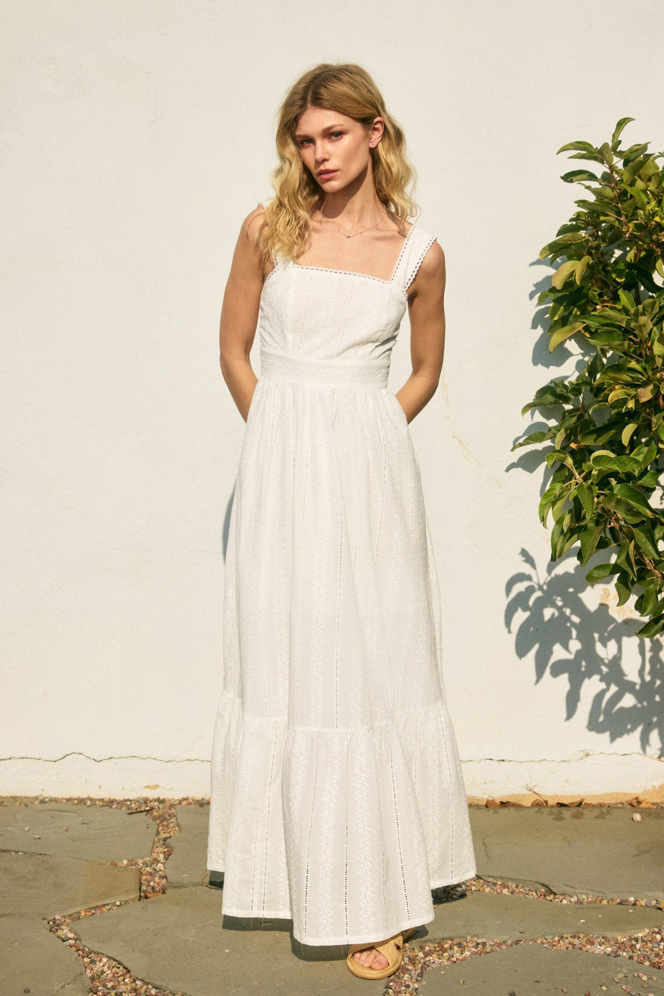 Saltbloom Eyelet Maxi Dress